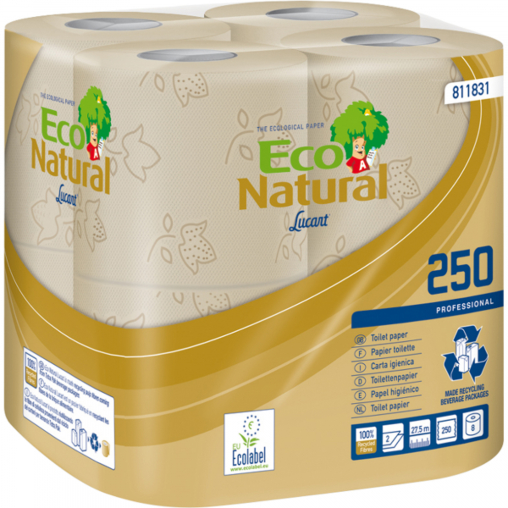 Eco Natural Lucart Toilettenpapier 2-lagig 64er Packung