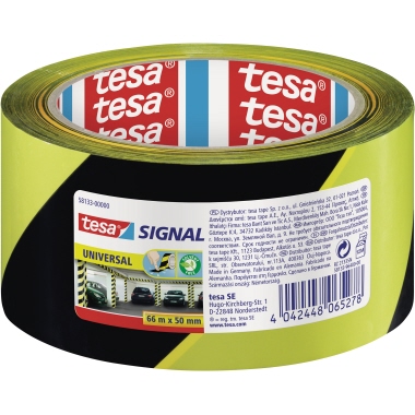 tesa® Signalklebeband Universal gelb, schwarz