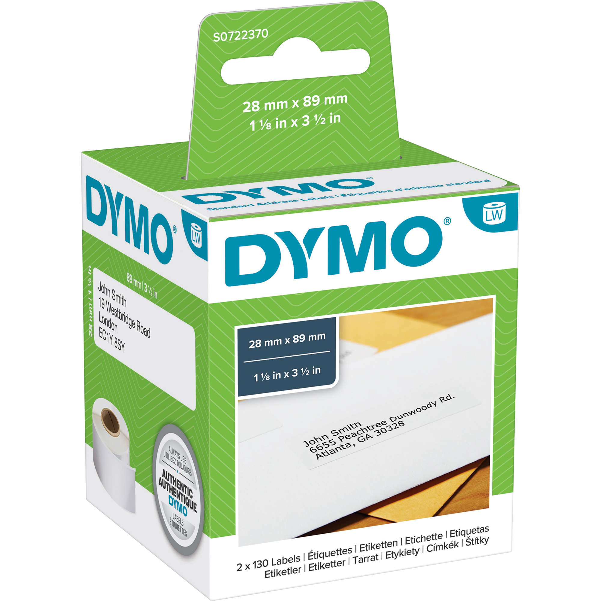 DYMO® Rollenetikett LW 89 x 28 mm