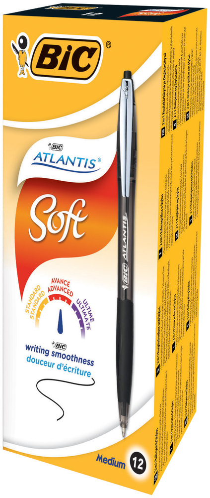 BIC® Kugelschreiber ATLANTIS Soft dokumentenecht schwarz