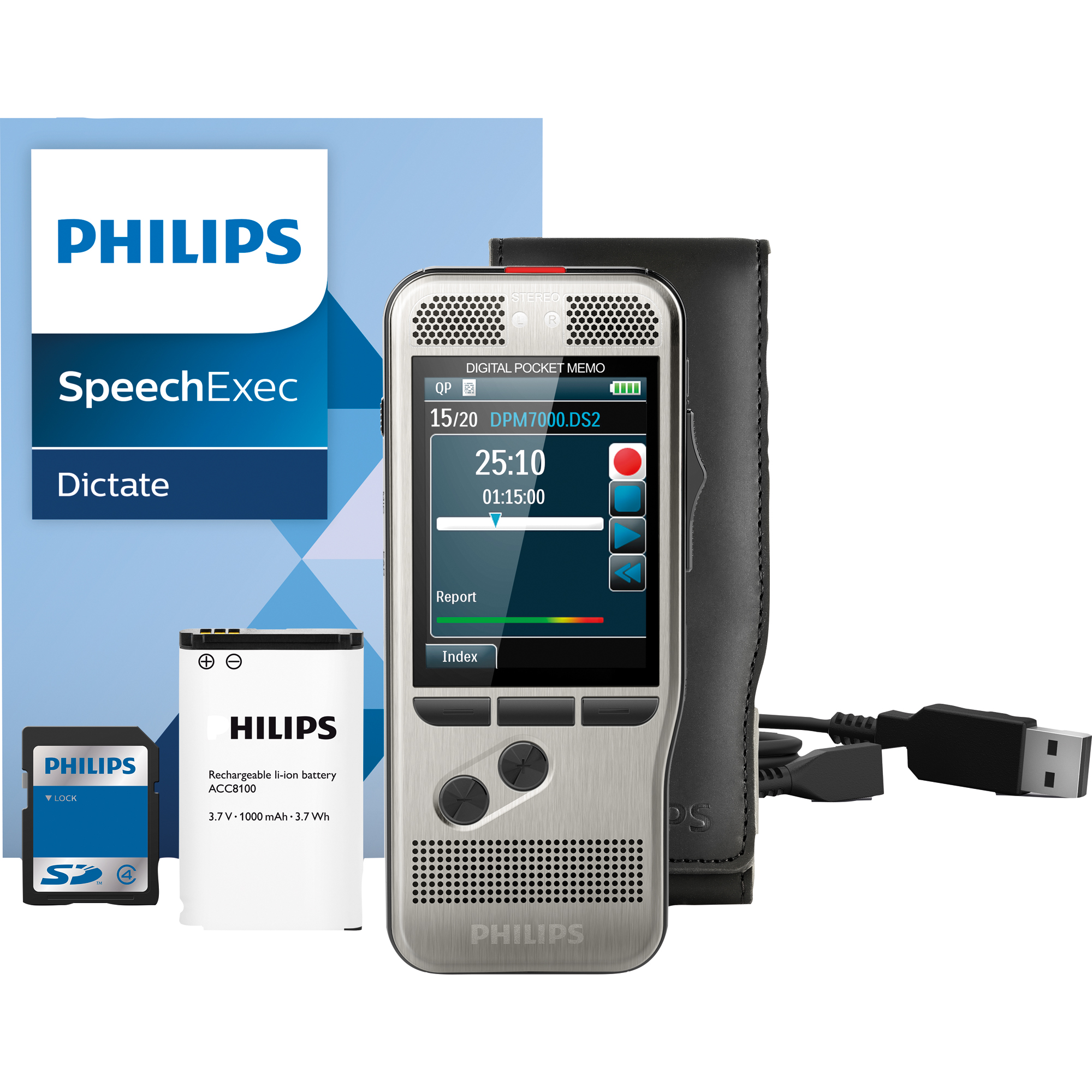 Philips Diktiergerät Digital Pocket Memo DPM 7000
