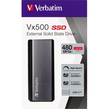 Verbatim Festplatte extern SSD Vx500 480 Gbyte