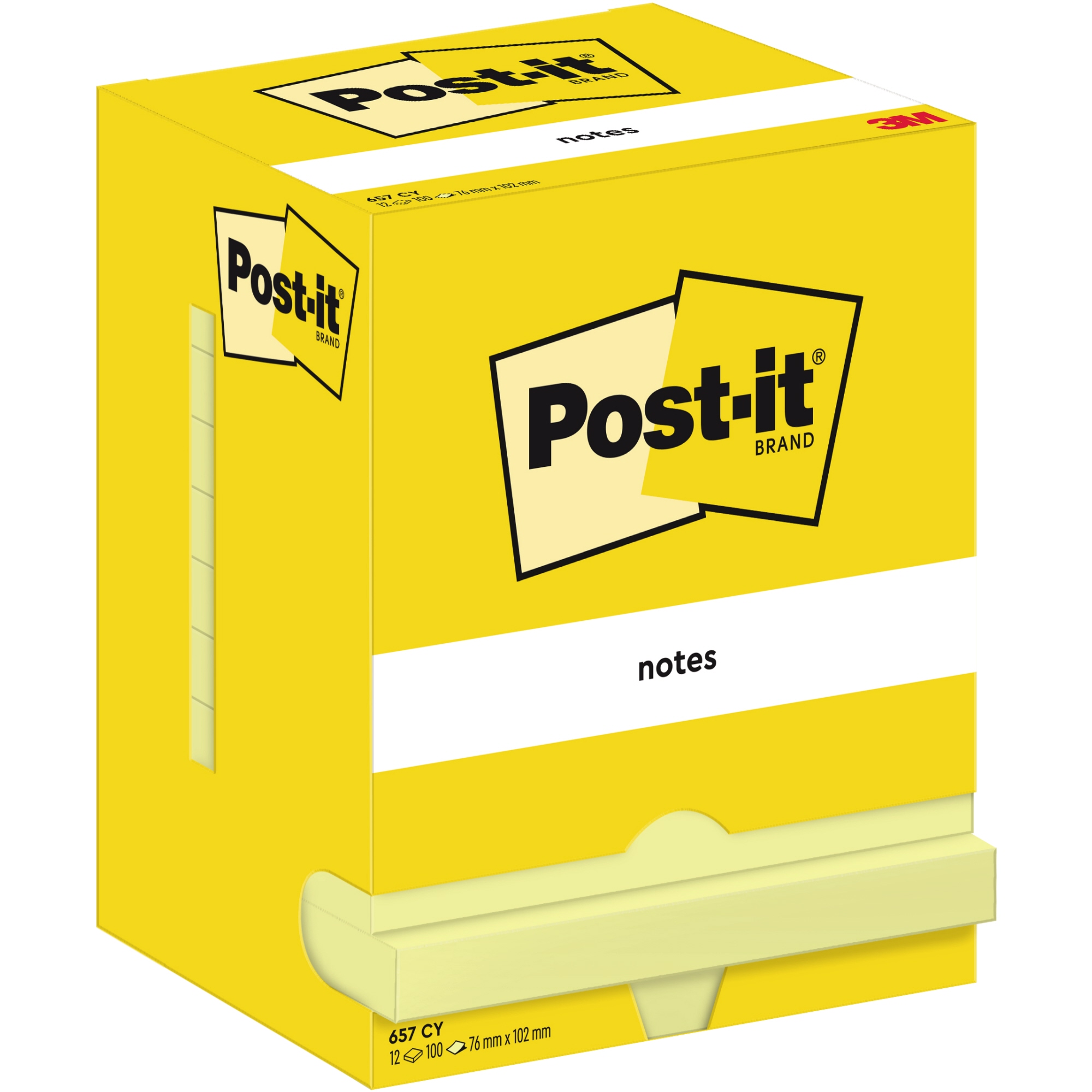 Post-it® Haftnotiz Notes 12er Pack 76 x 127 mm (B x H)