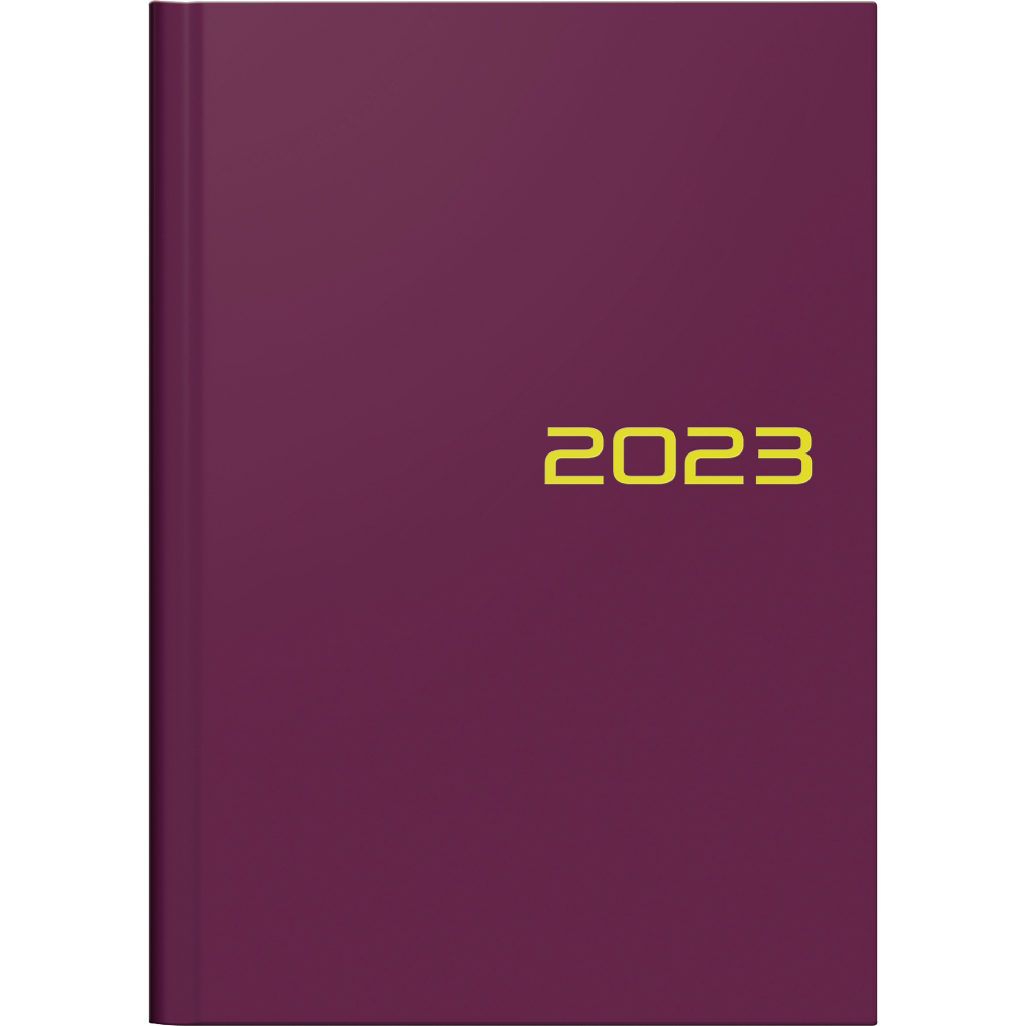 BRUNNEN Buchkalender 2023 A5 1 Woche/1 Seite Balacron bordeaux