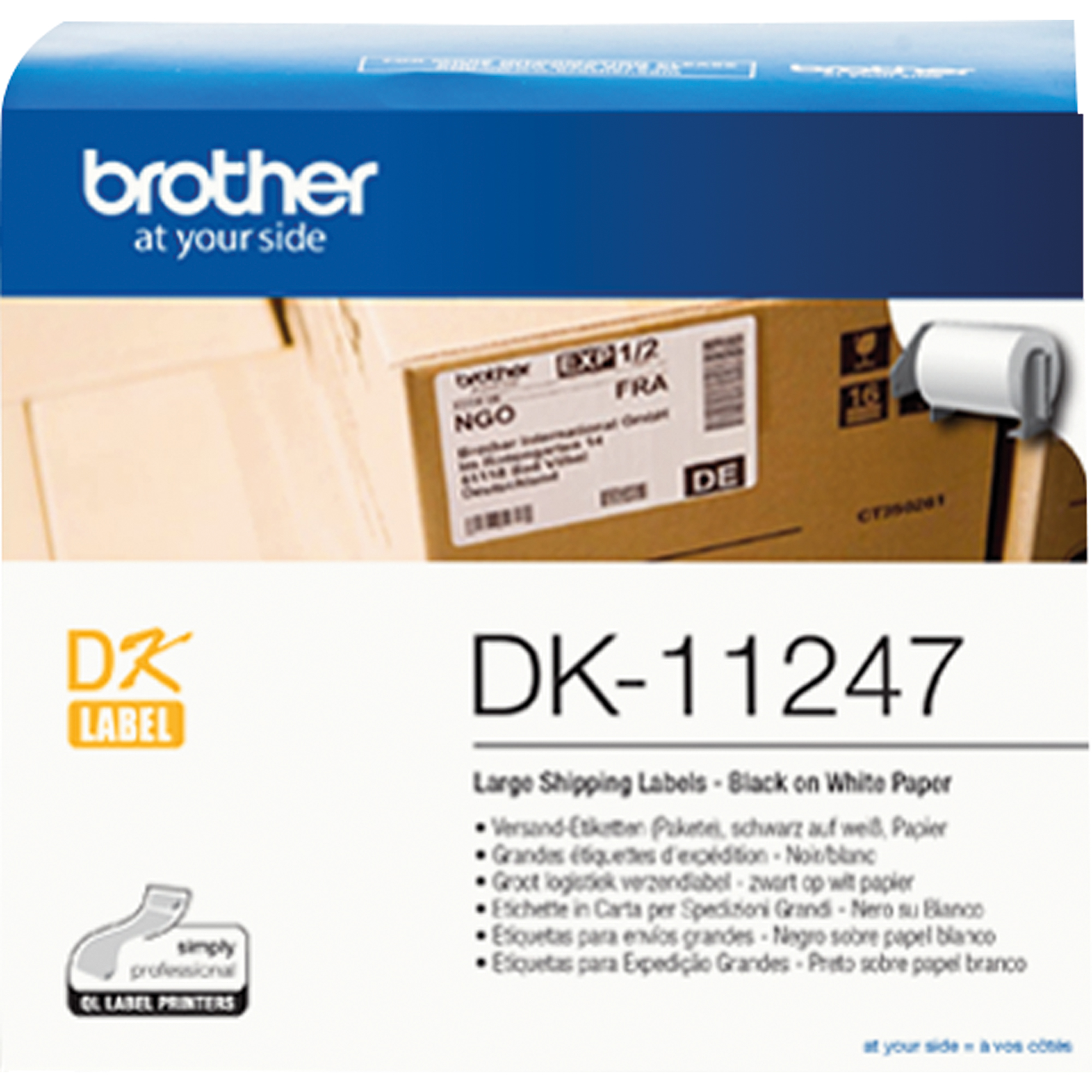 Brother Etikett DK11247 103x164mm weiß 180 St.Pack.