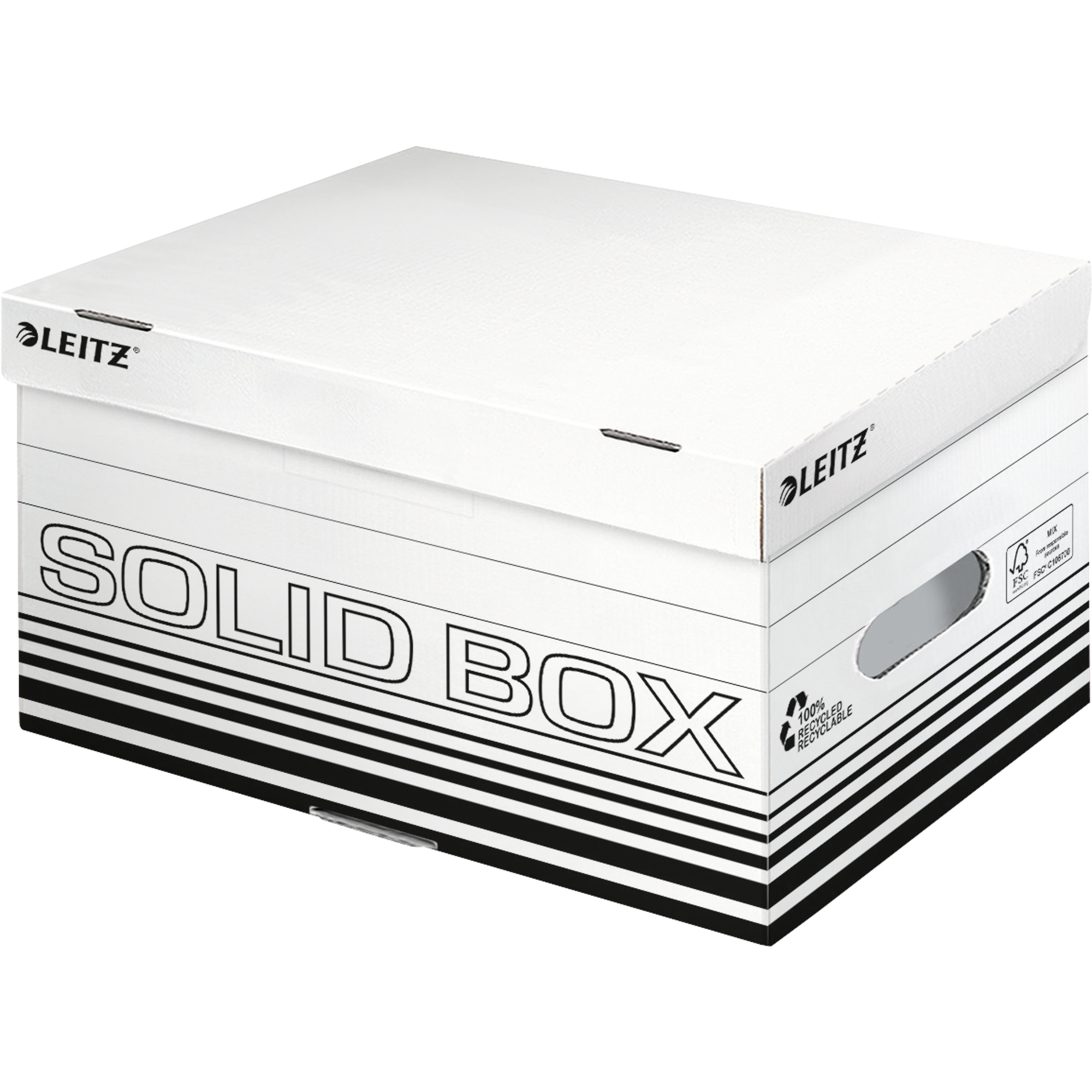 Leitz Archivbox Solid S weiß, schwarz