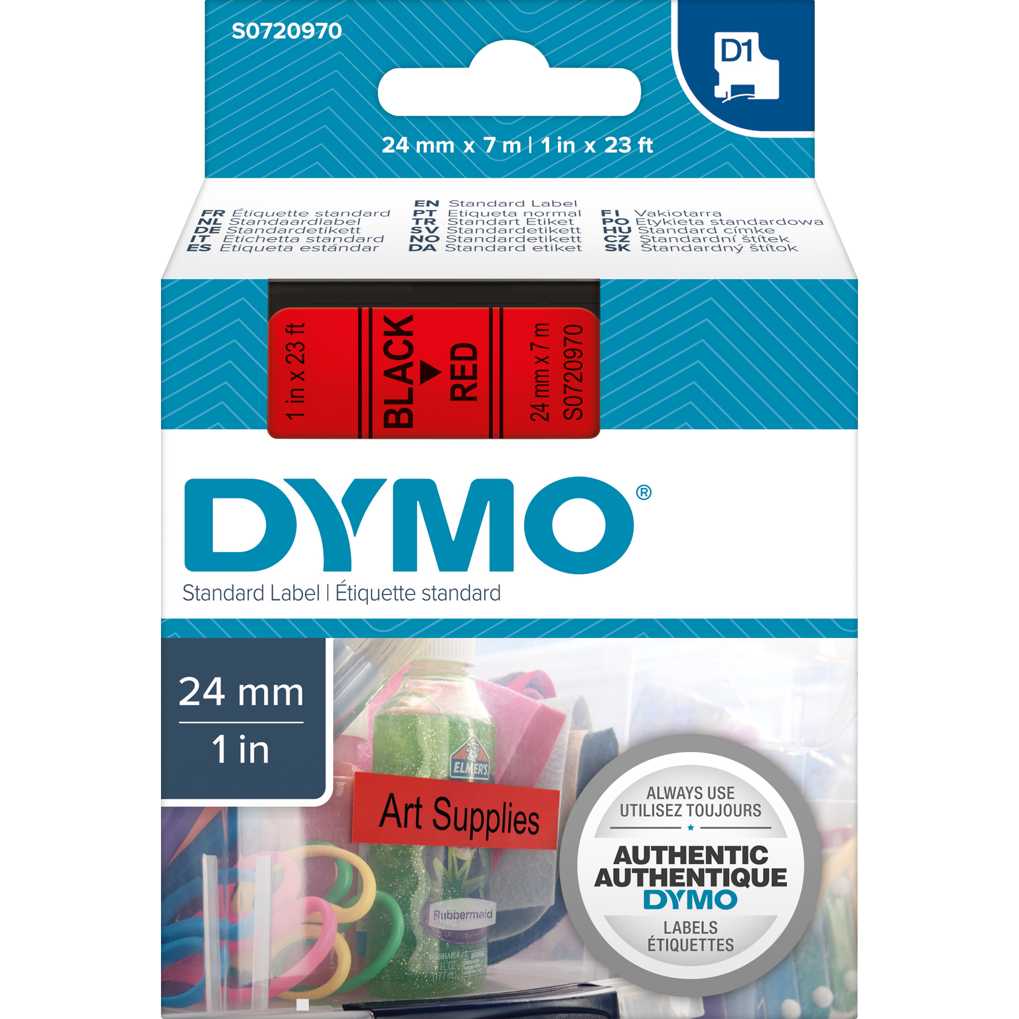 DYMO® Schriftbandkassette D1 24 mm rot