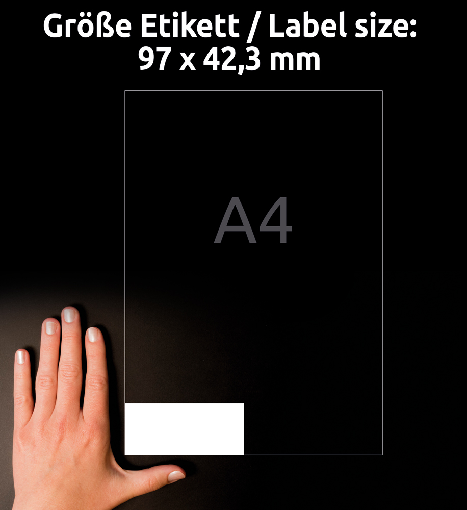Avery Zweckform Universaletikett ultragrip 3659-200 97 x 42,3 mm weiß