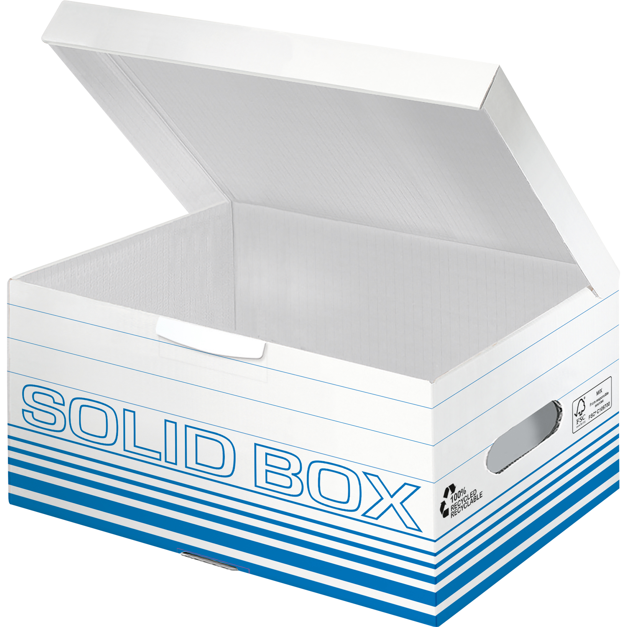 Leitz Archivbox Solid S weiß, hellblau