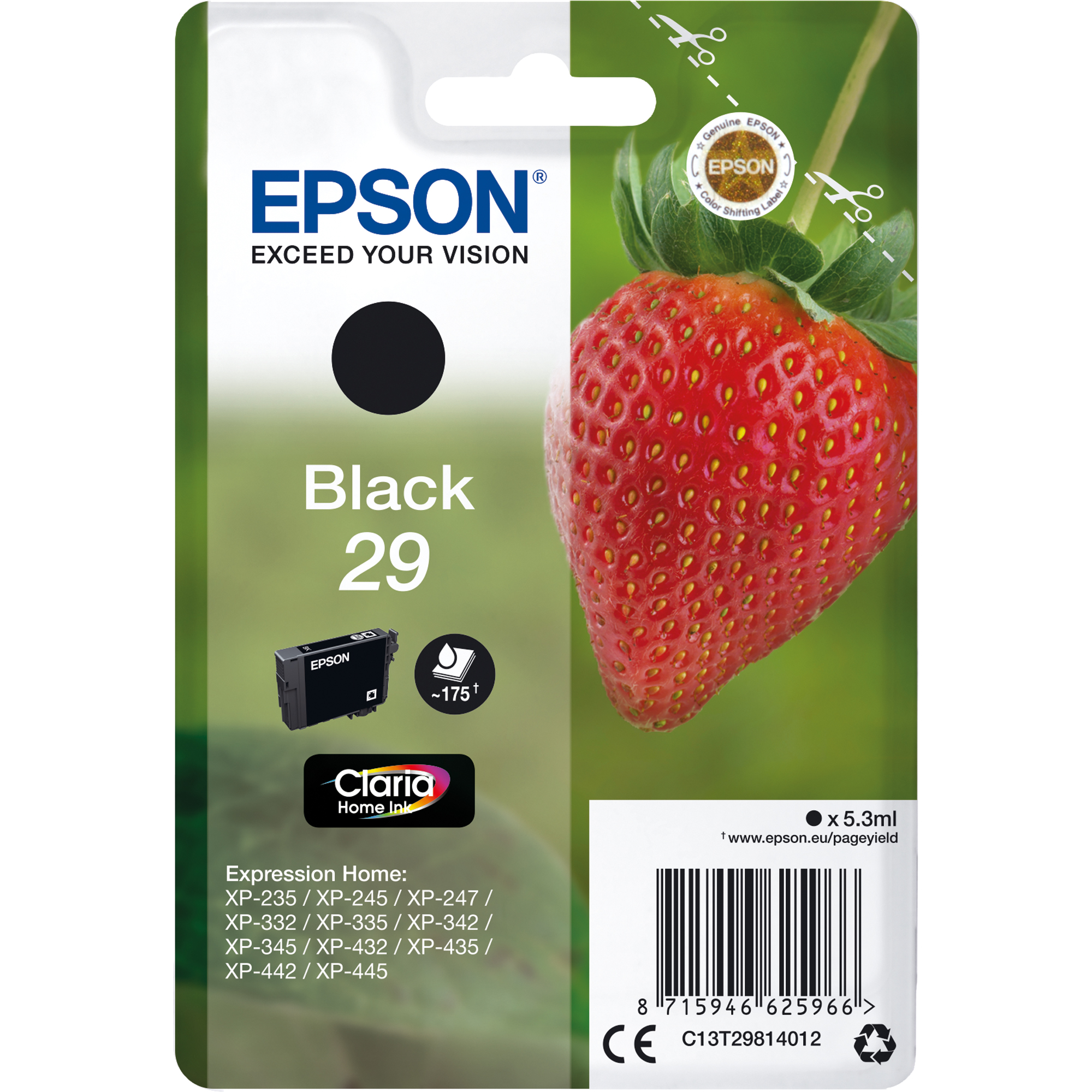Epson Tintenpatrone C13T29814010 schwarz