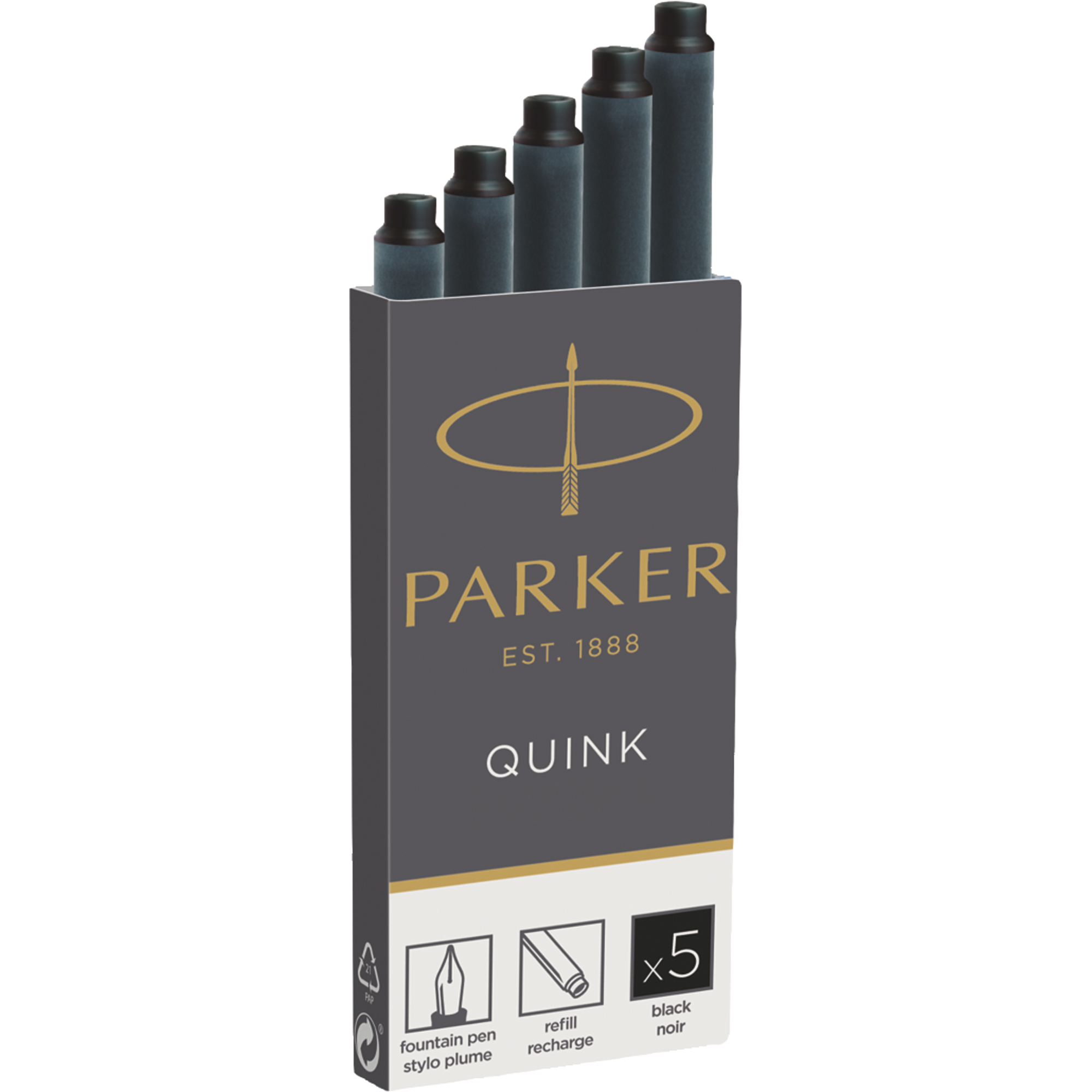 Parker Tintenpatrone Quink nicht löschbar nicht auswaschbar