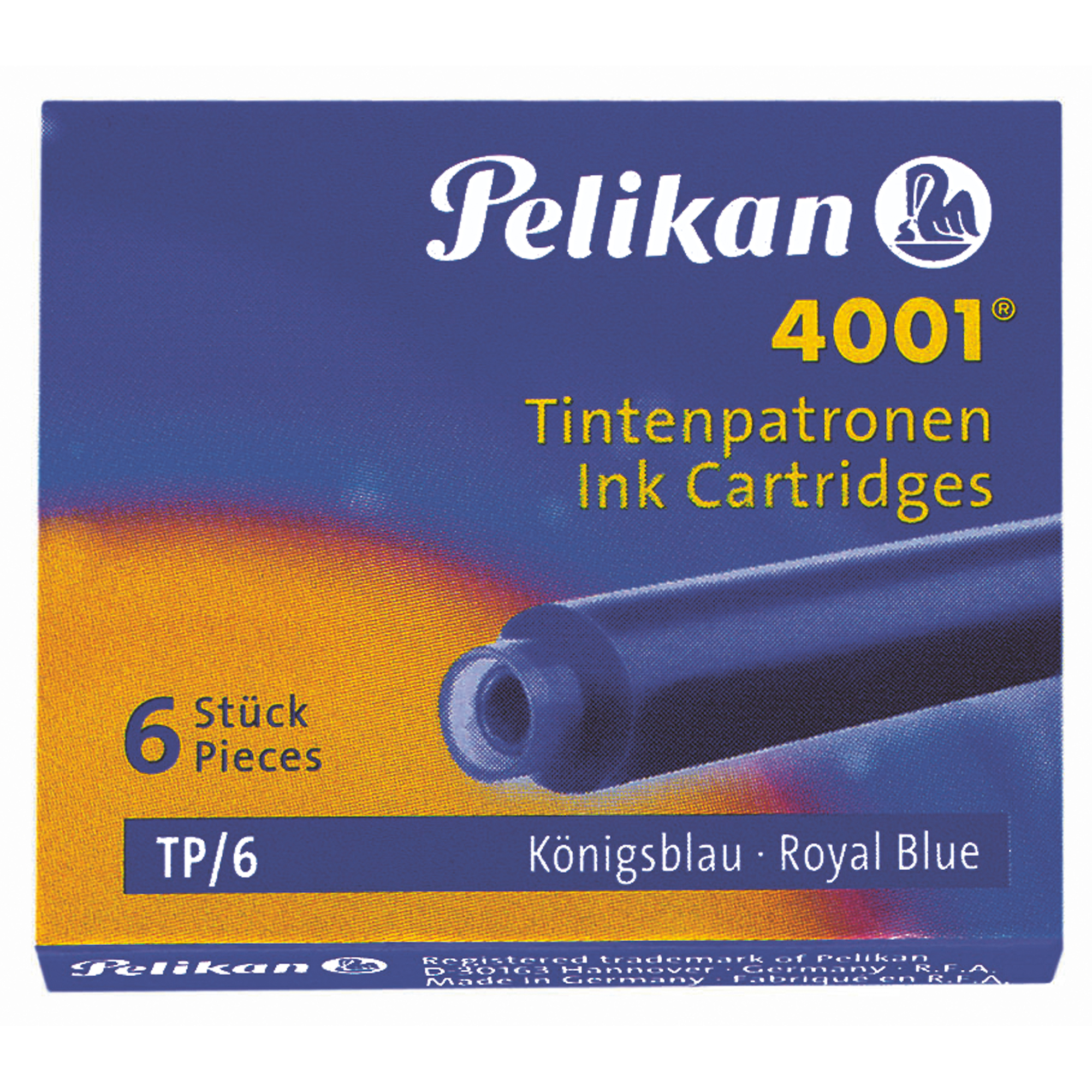 Pelikan Tintenpatrone 4001 TP/6 nicht löschbar blau, schwarz