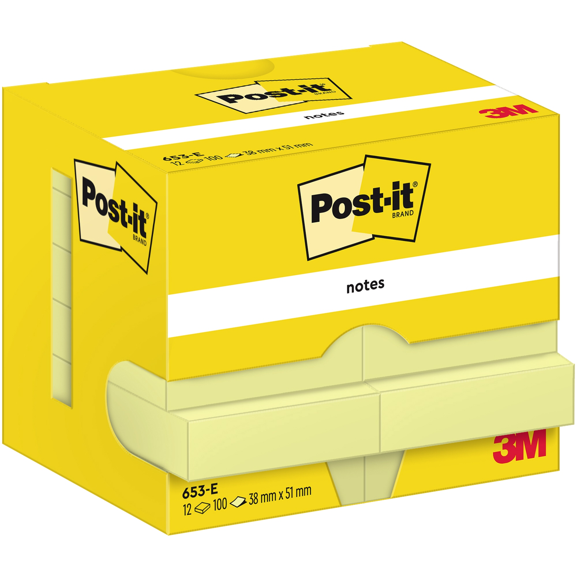 Post-it® Haftnotiz Notes 51 x 38 mm 12er Pack