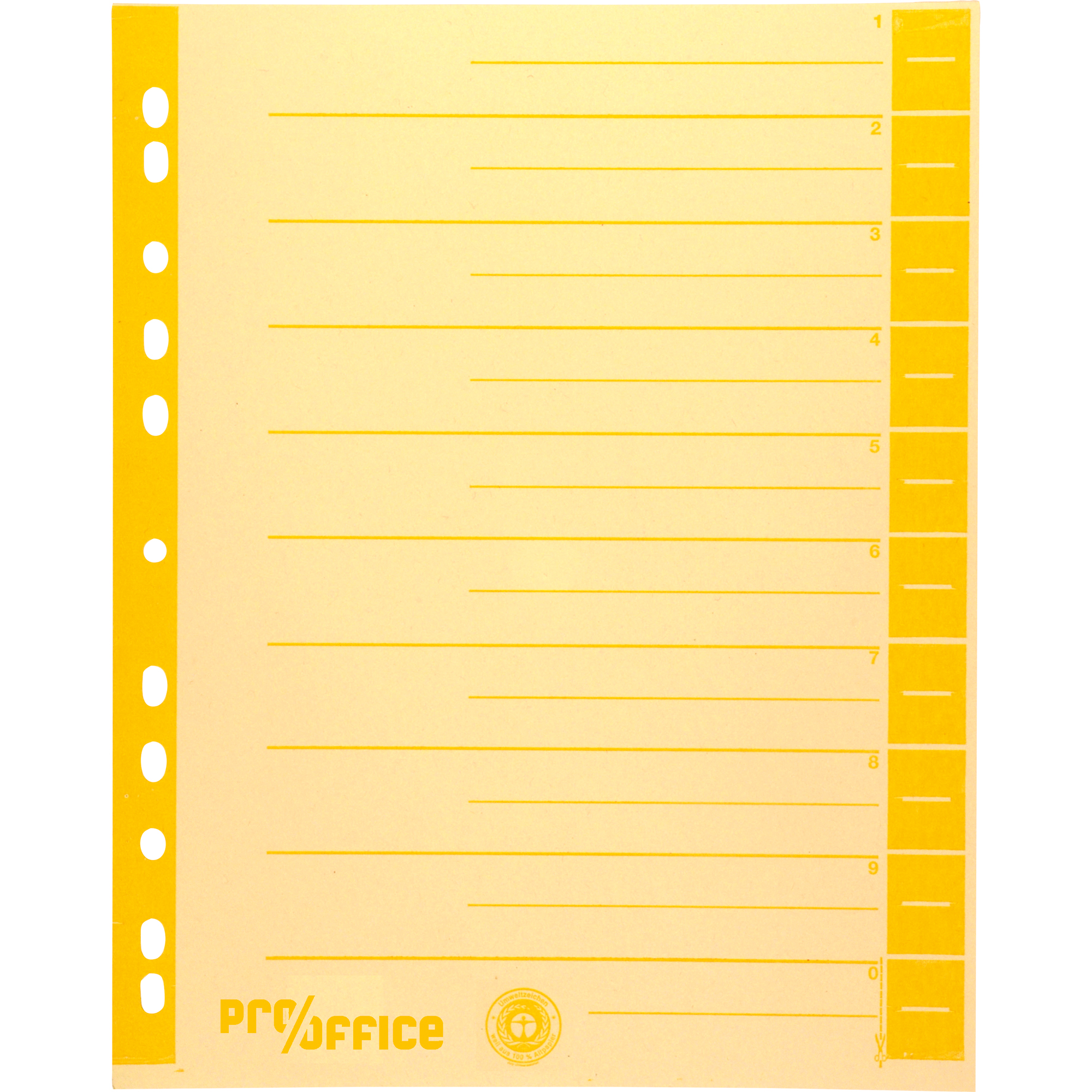 Pro/Office Trennblatt DIN A4 chamois/farbig gelb
