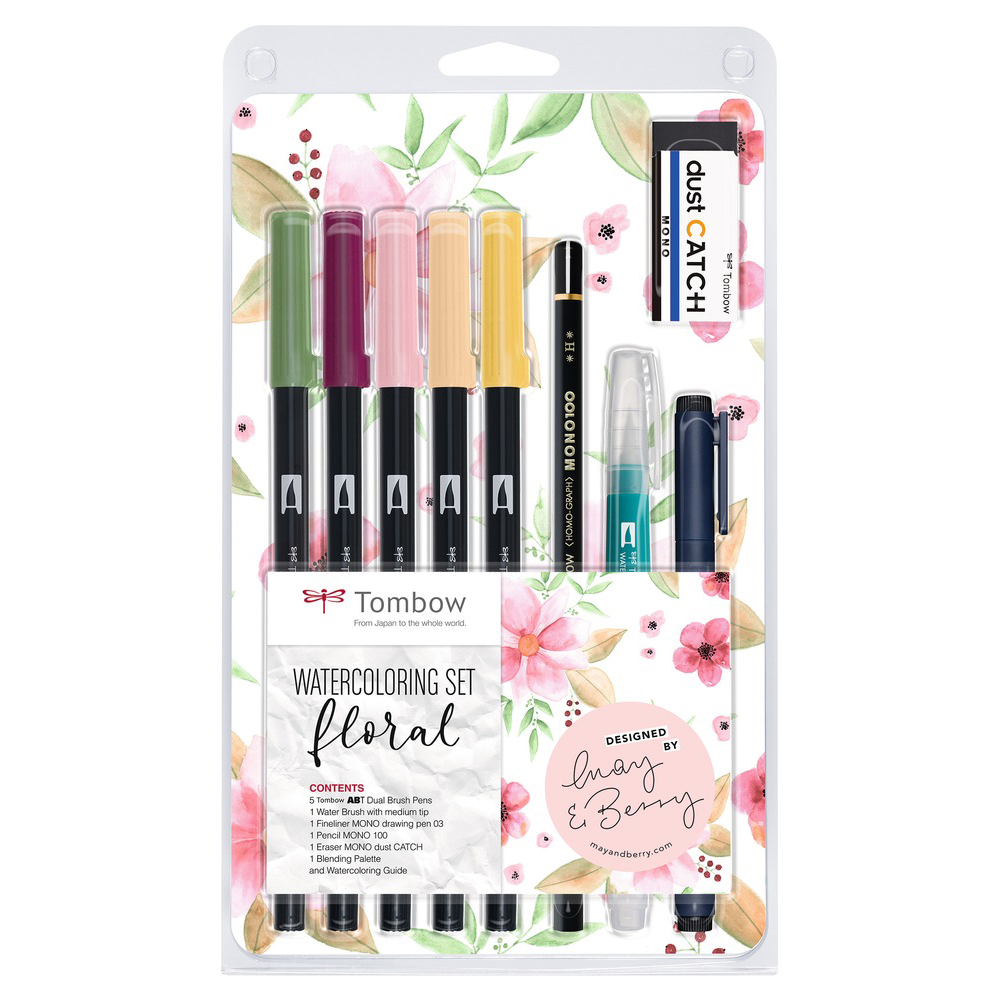 Tombow Watercoloring Set Floral & Greenery Floral