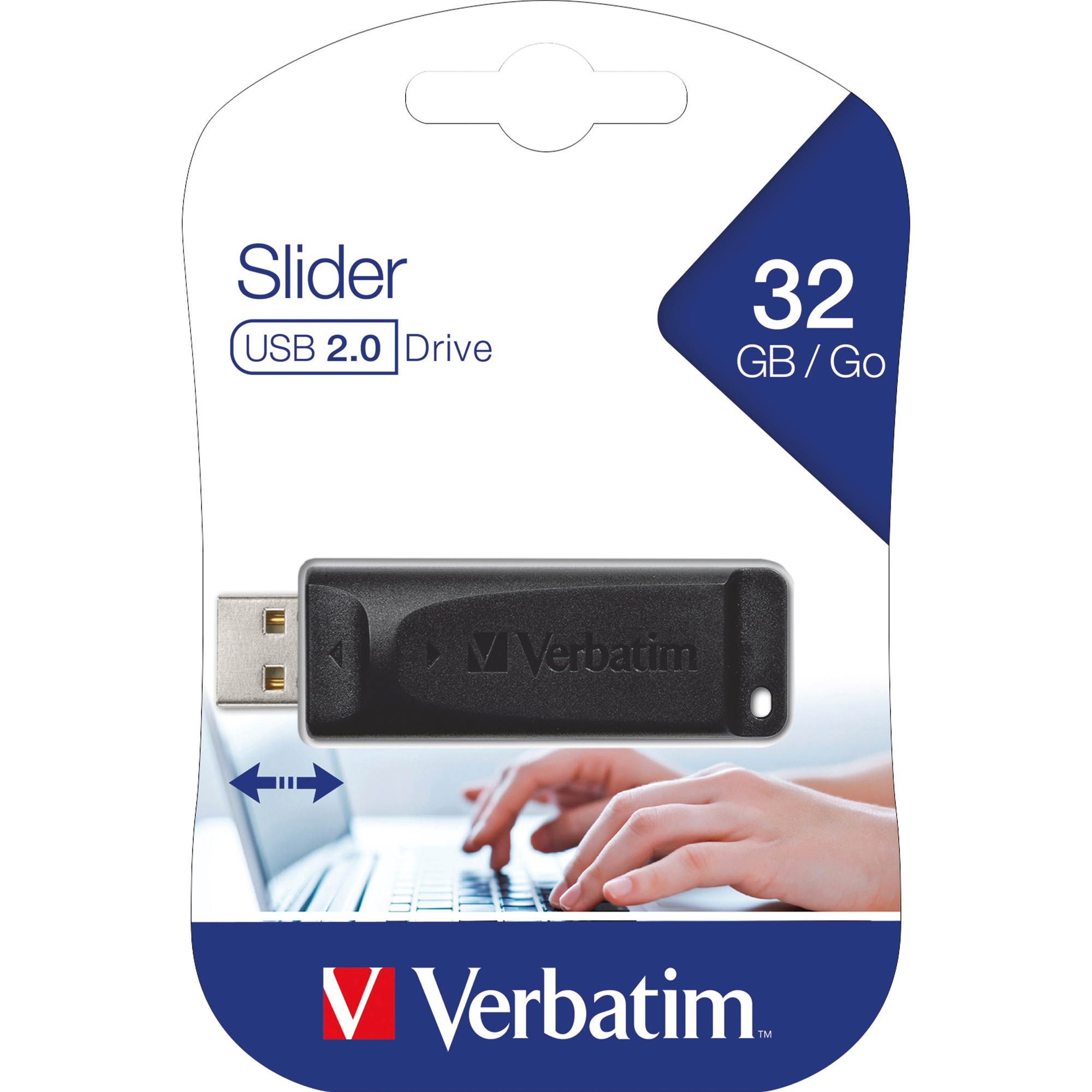 Verbatim Speicherstick USB 2.0 Stick Store n Go Slider 32 Gbyte