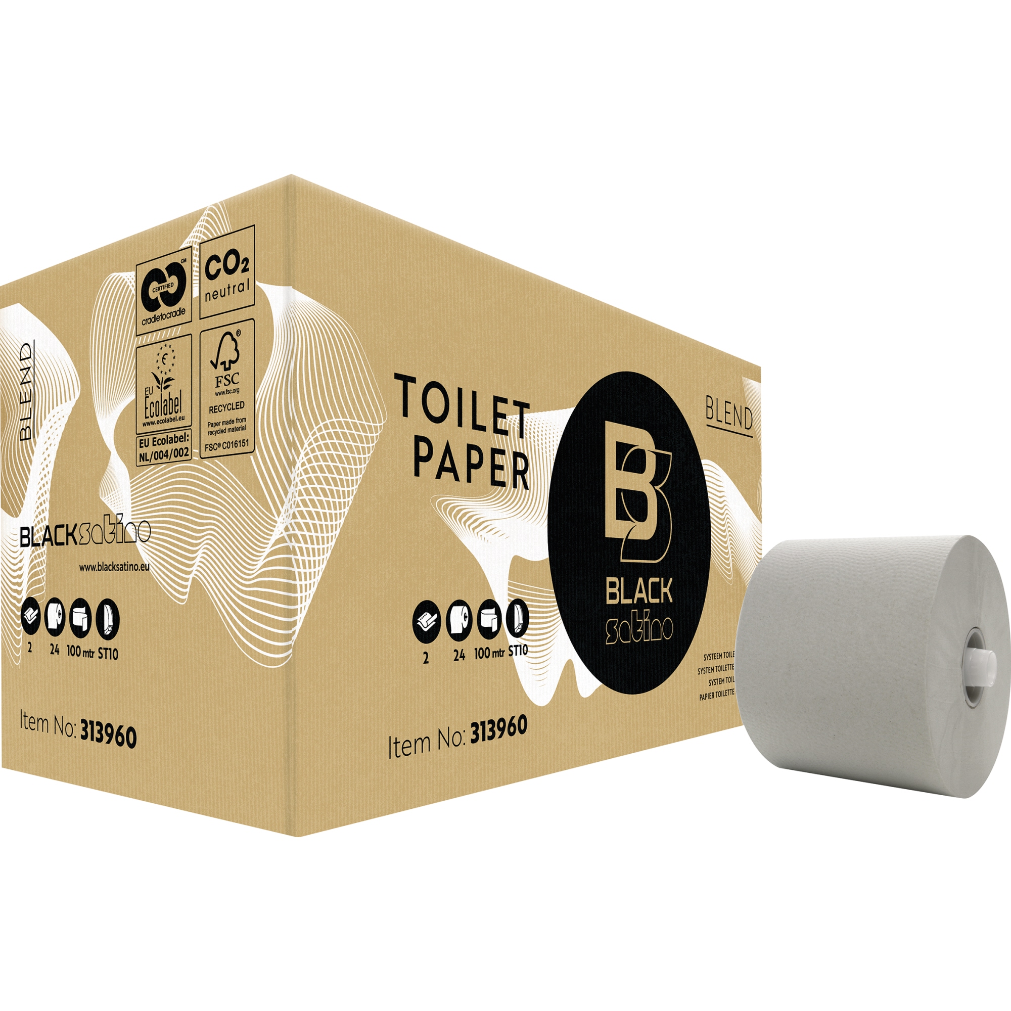 BlackSatino Toilettenpapier Blend ST10 2-lagig 24er Pack