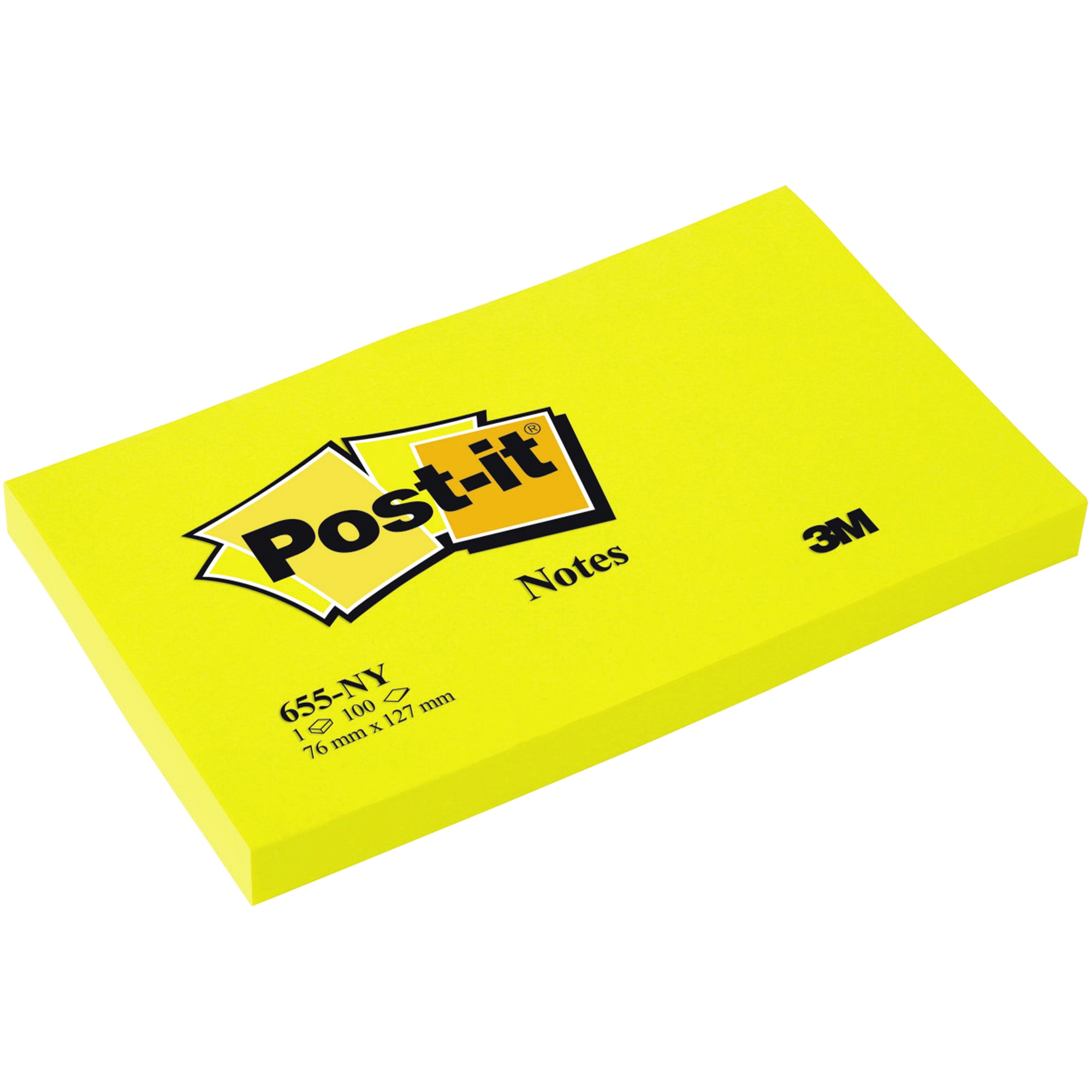 Post-it® Haftnotiz Neon Notes 127 x 76 mm neongelb