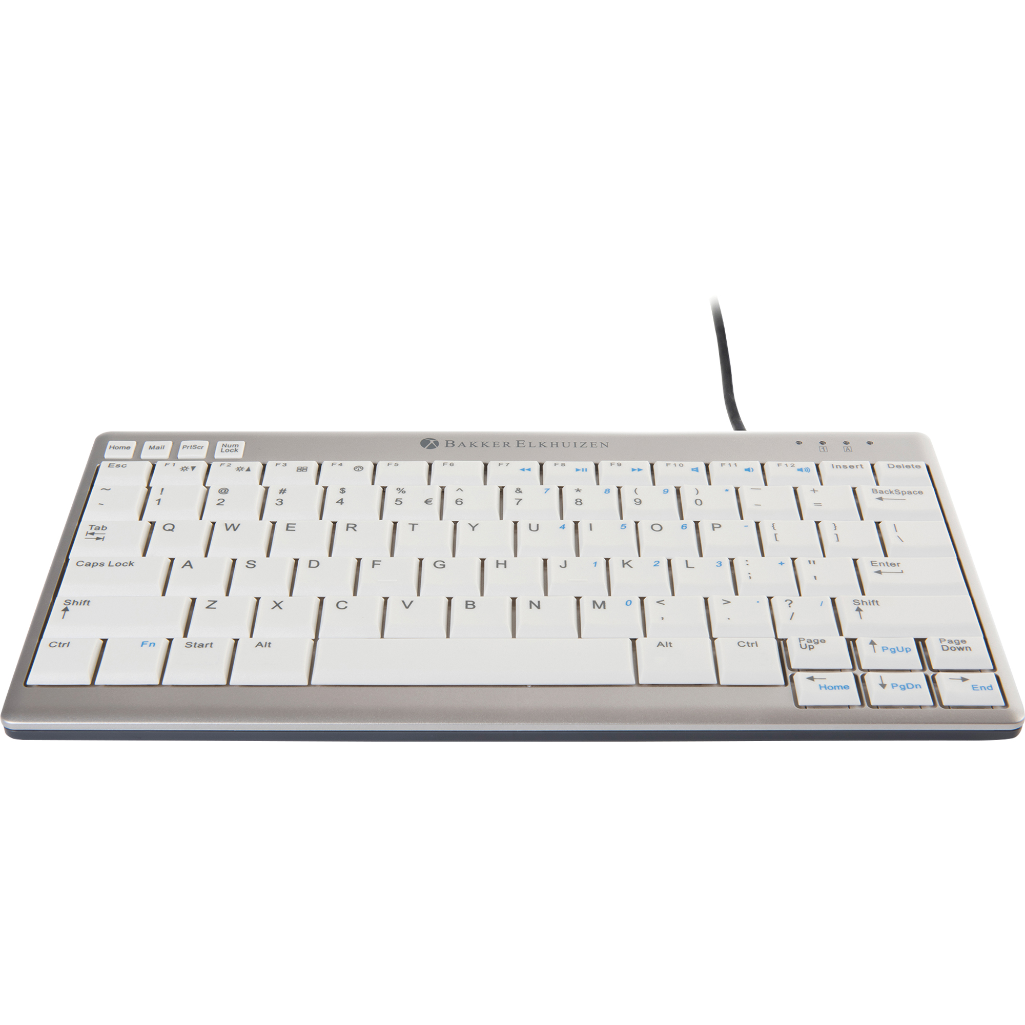 BakkerElkhuizen Tastatur UltraBoard 950 weiß, silber