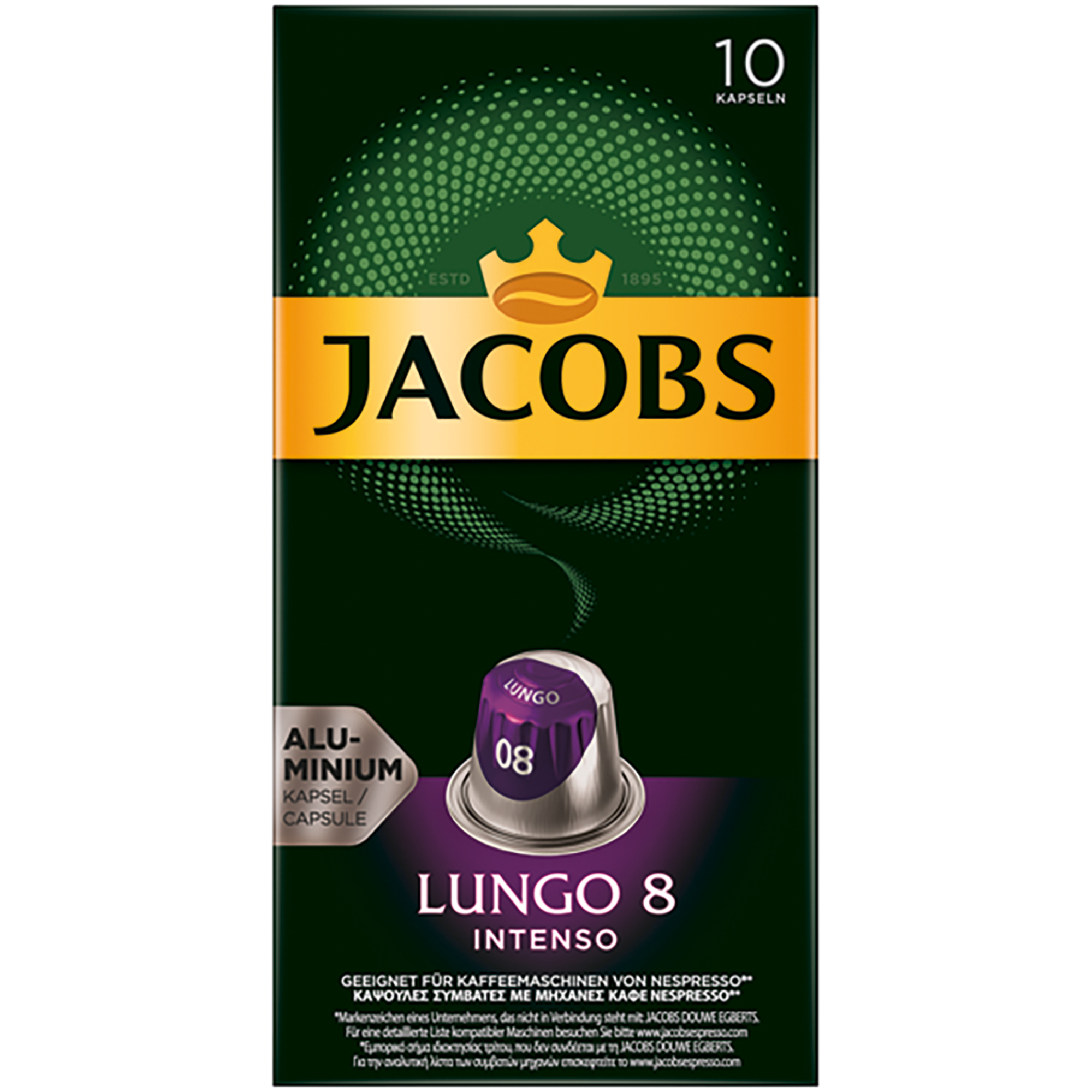 JACOBS Kaffeekapsel Lungo 8 10 x 5,2 g/Pack.