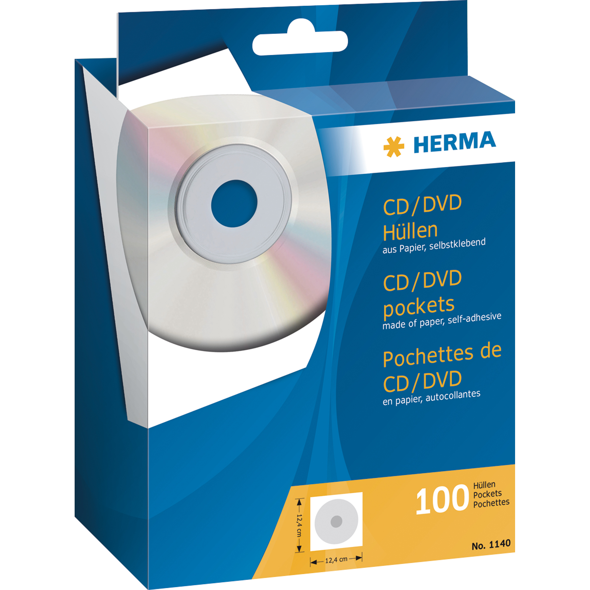 HERMA CD/DVD Hülle aus Papier 100 St.