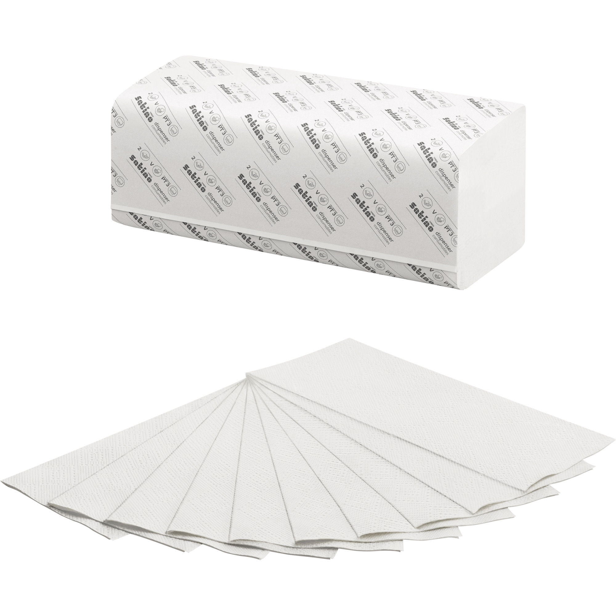 Satino Papierhandtuch smart 24 x 23 cm weiß