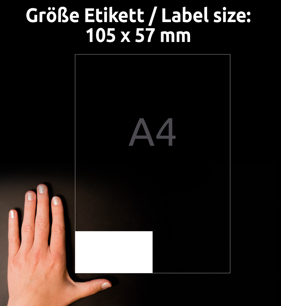 Avery Zweckform Universaletikett ultragrip 3425 105 x 57 mm weiß