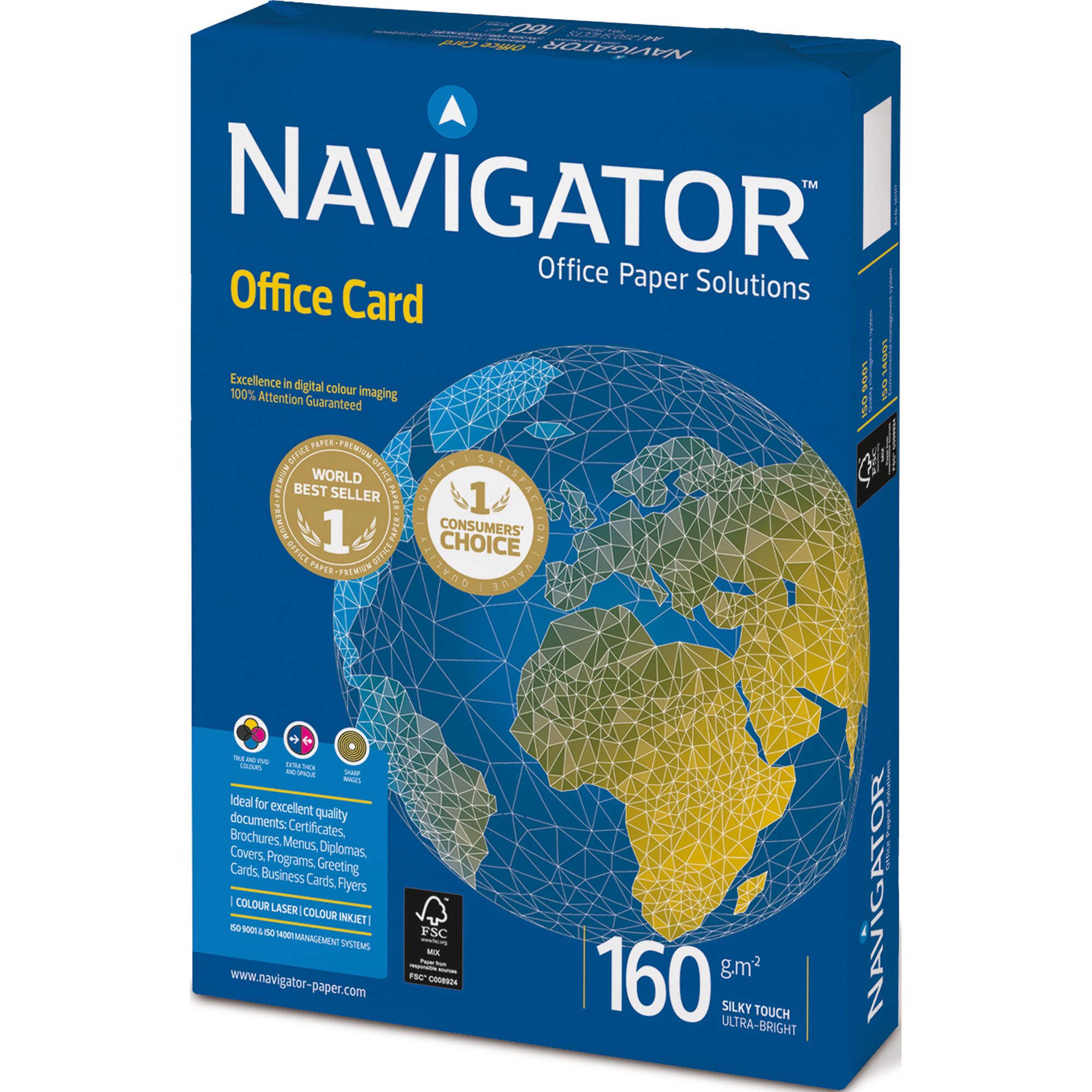 Kopierpapier Navigator DIN A4 160 g/m² weiß