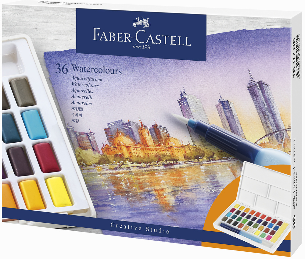 Faber-Castell Aquarellfarben im Näpfchen 36er Etui
