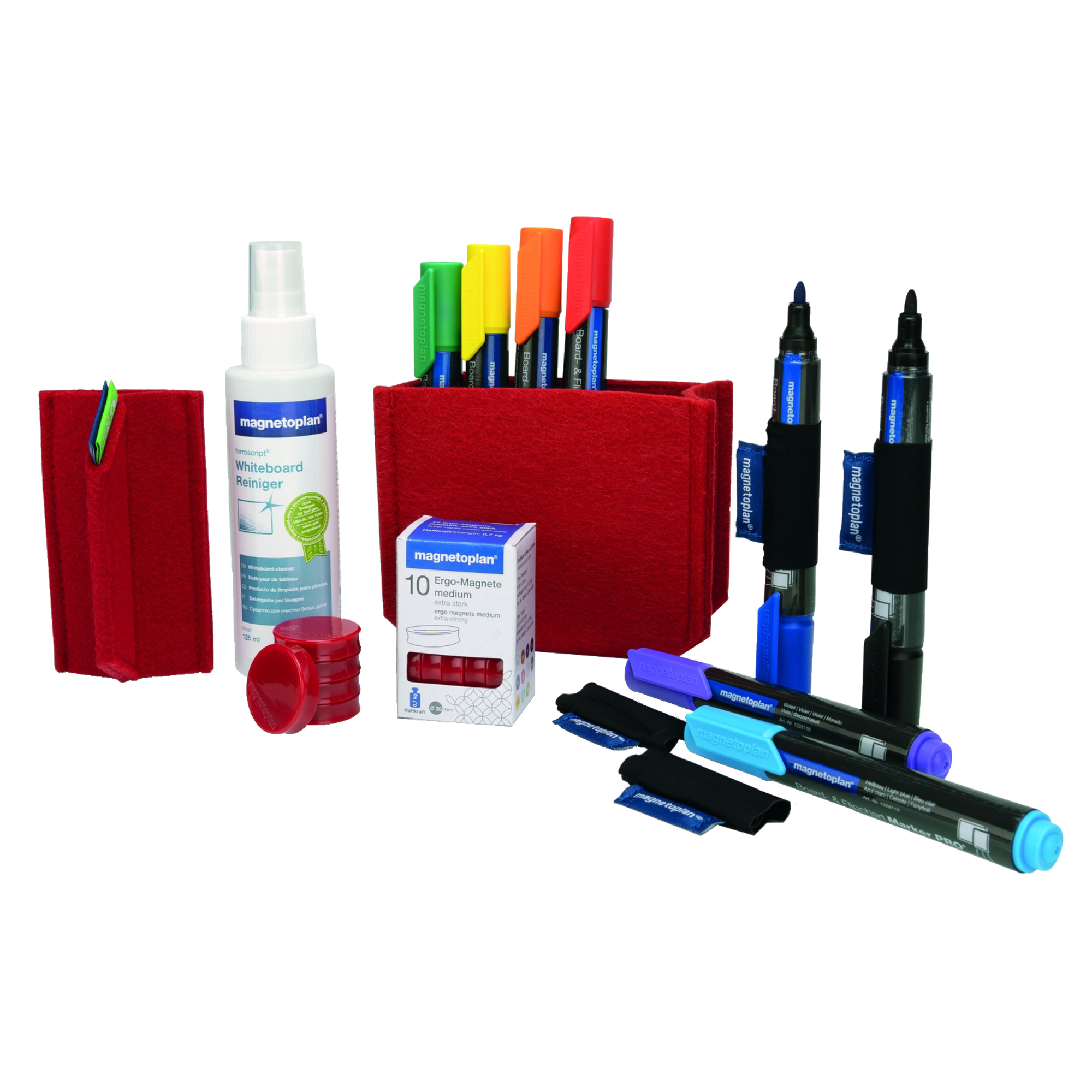 magnetoplan® Starterset Whiteboard Essentials Kit rot