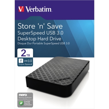 Verbatim Festplatte extern Store n Save 2 Tbyte