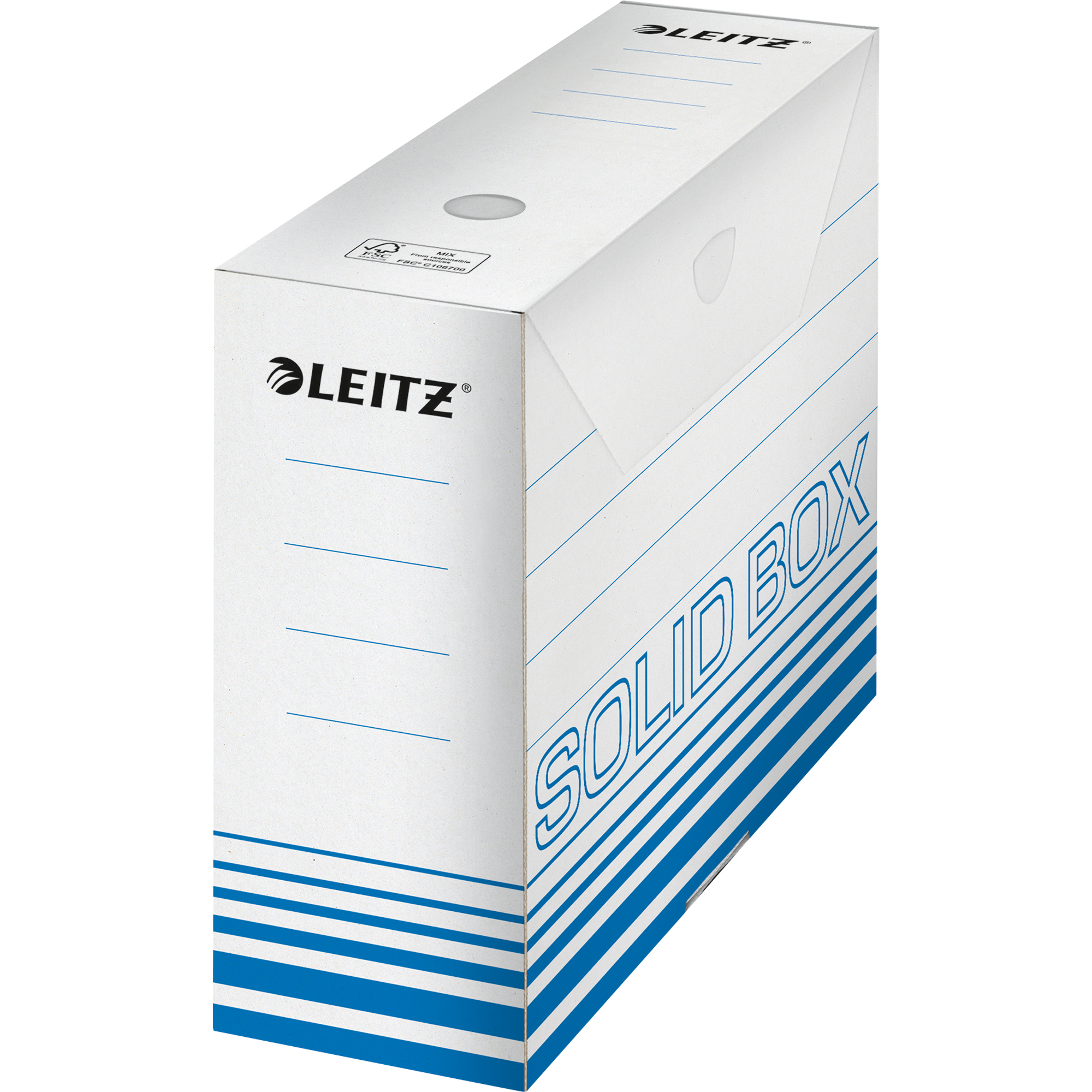 Leitz Archivschachtel Solid 10 x 25,7 x 33 cm weiß, hellblau