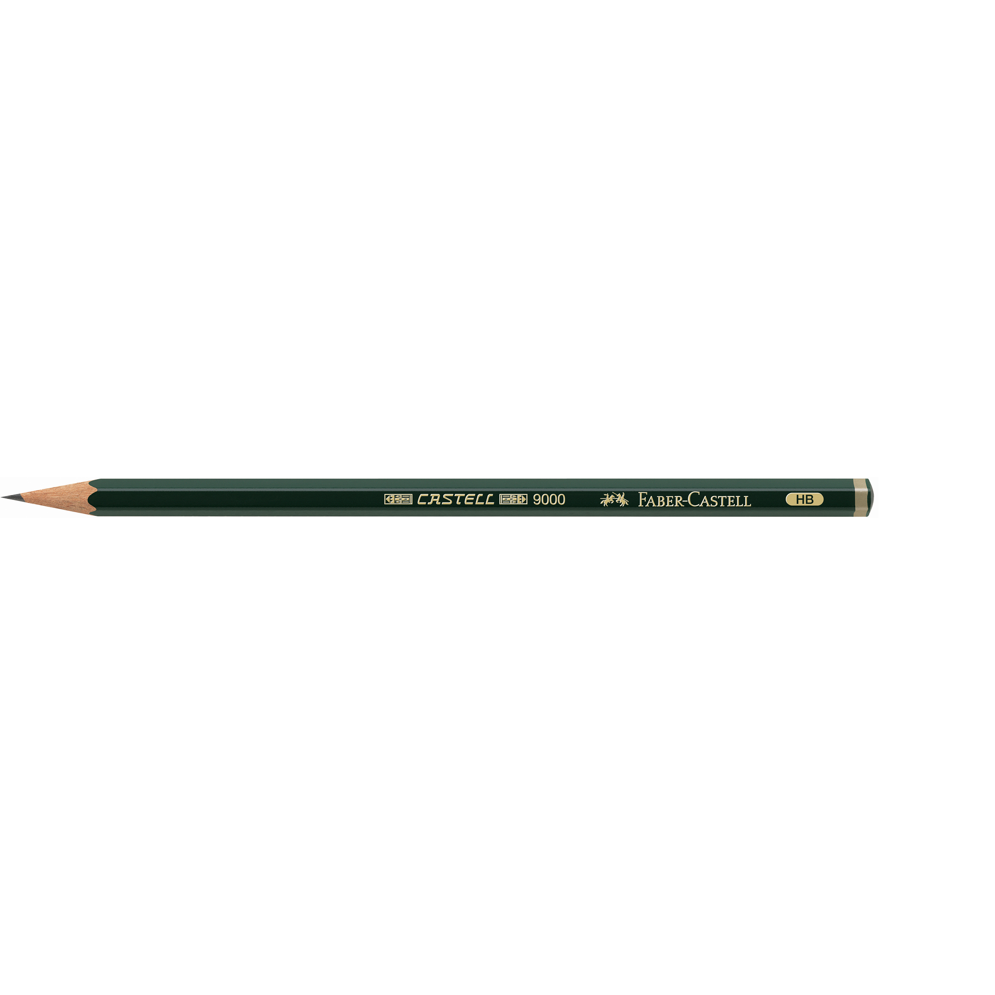 Faber-Castell Bleistift CASTELL® 9000 ohne Radierer HB