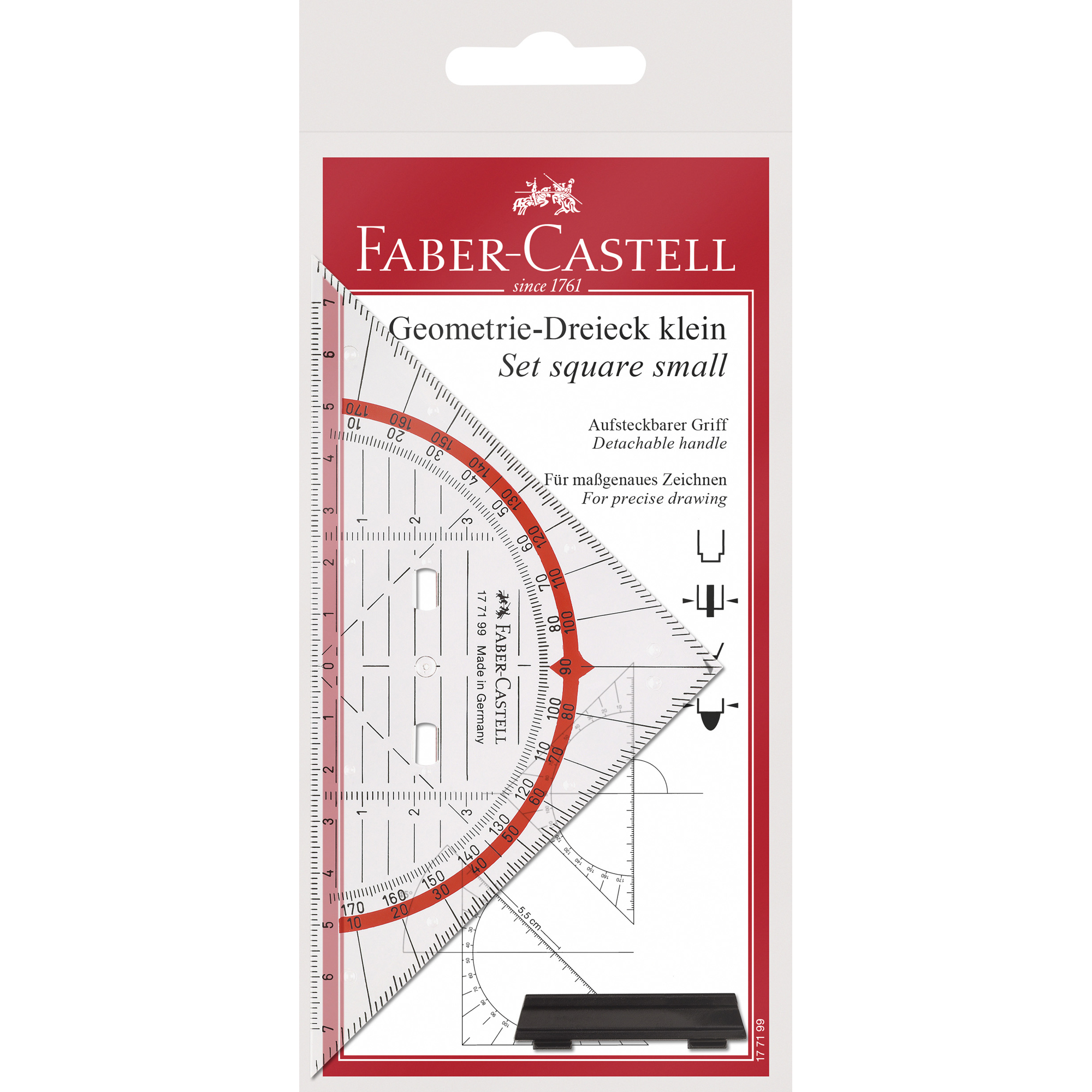 Faber-Castell Geodreieck mit Griff 14 cm