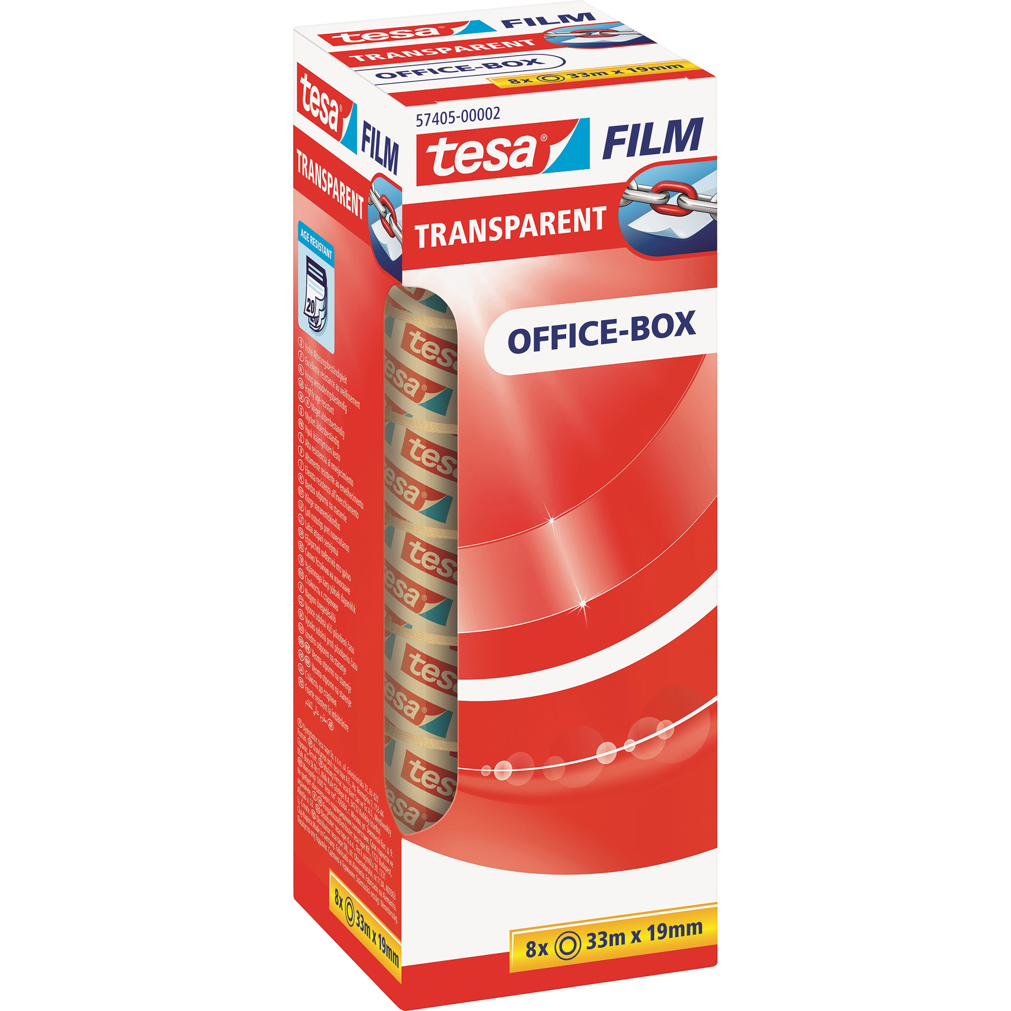 tesa® Klebefilm tesafilm® transparent Office-Box 19mm 19 mm x 33 m (B x L)