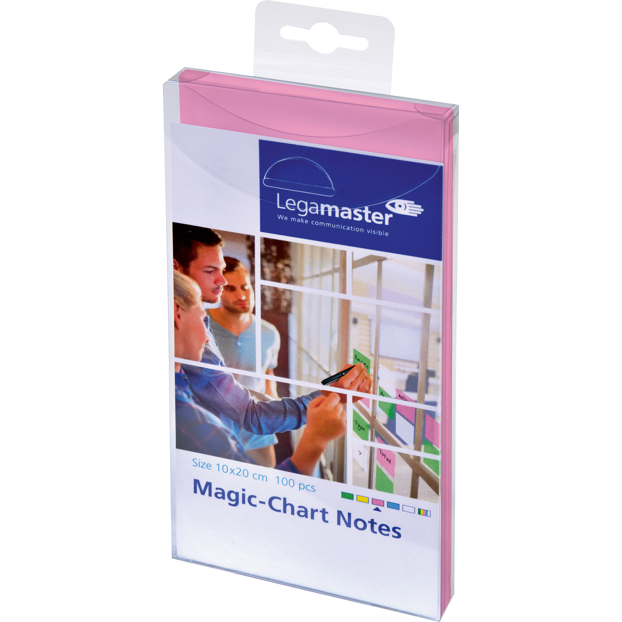 Legamaster Magic Chart Notes Moderationskarte 10x20cm pink