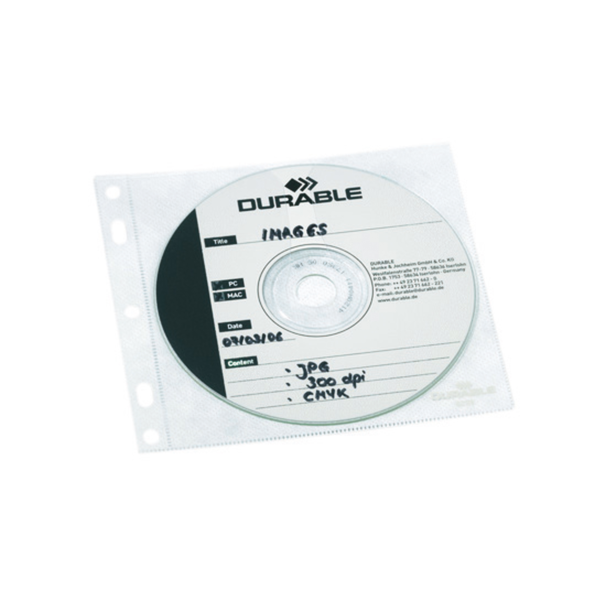 DURABLE CD/DVD Hülle COVER FILE
