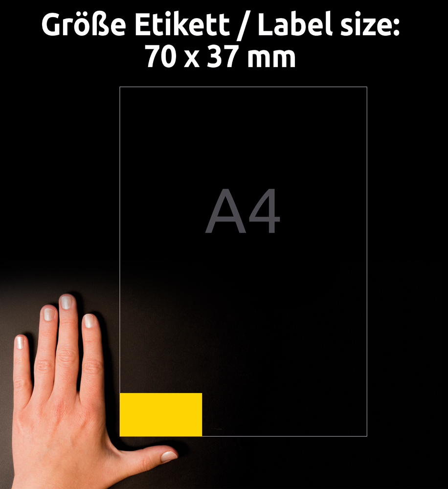 Avery Zweckform Universaletikett 70 x 37 mm, gelb