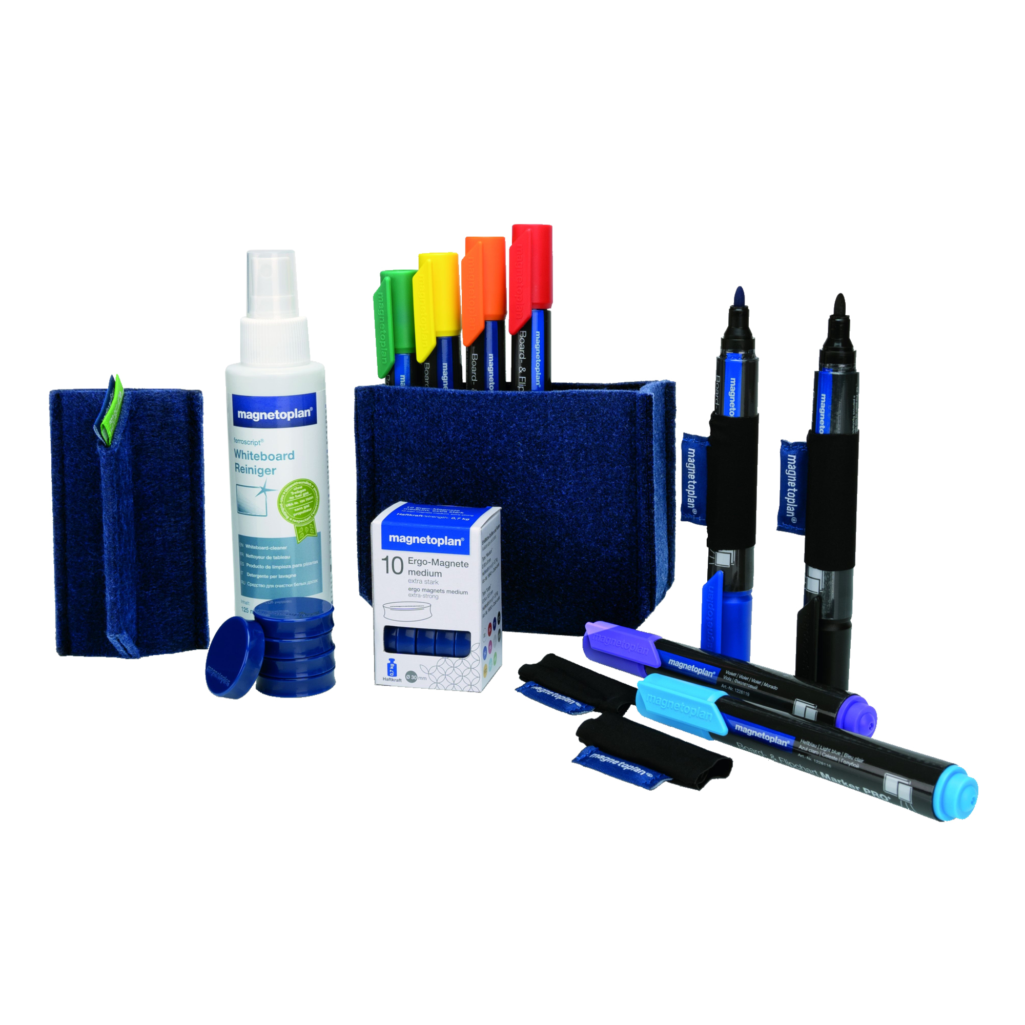 magnetoplan® Starterset Whiteboard Essentials Kit blau