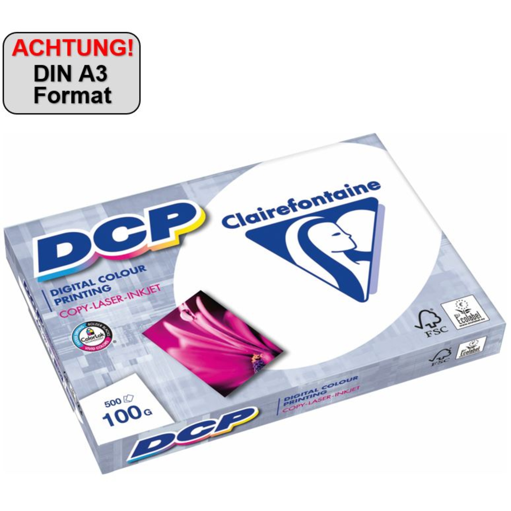 Clairefontaine Farblaserpapier DCP 100 g/m² DIN A3