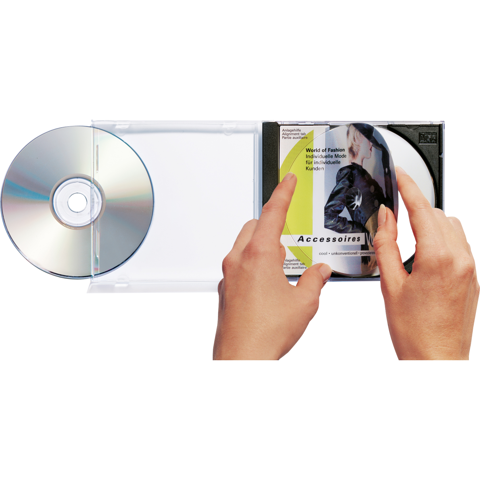 HERMA CD/DVD Etikett weiß, 116 mm, mit Positionierhilfe, Kleinpackung