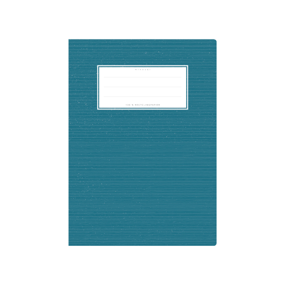 minouki Heftumschlag DIN A5 aus Recyclingpapier einfarbig dunkelblau