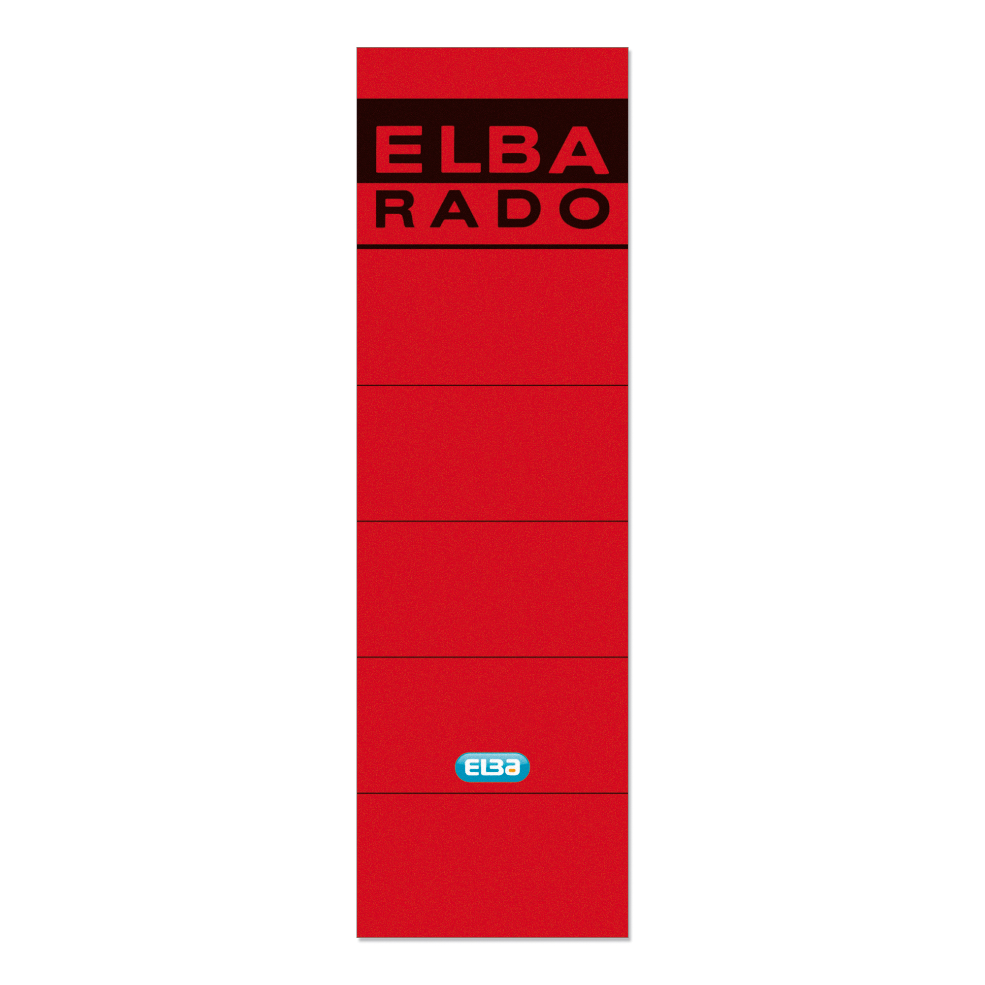 ELBA Ordnerrückenetikett breit/kurz schwarz rot