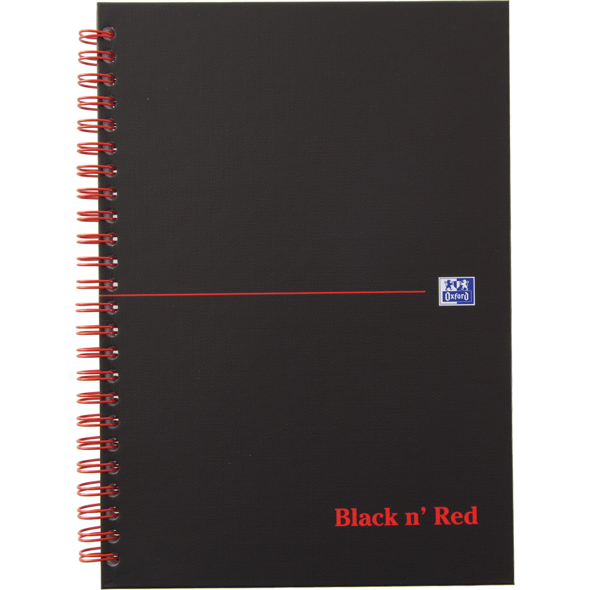 Oxford Collegeblock Black n Red kariert