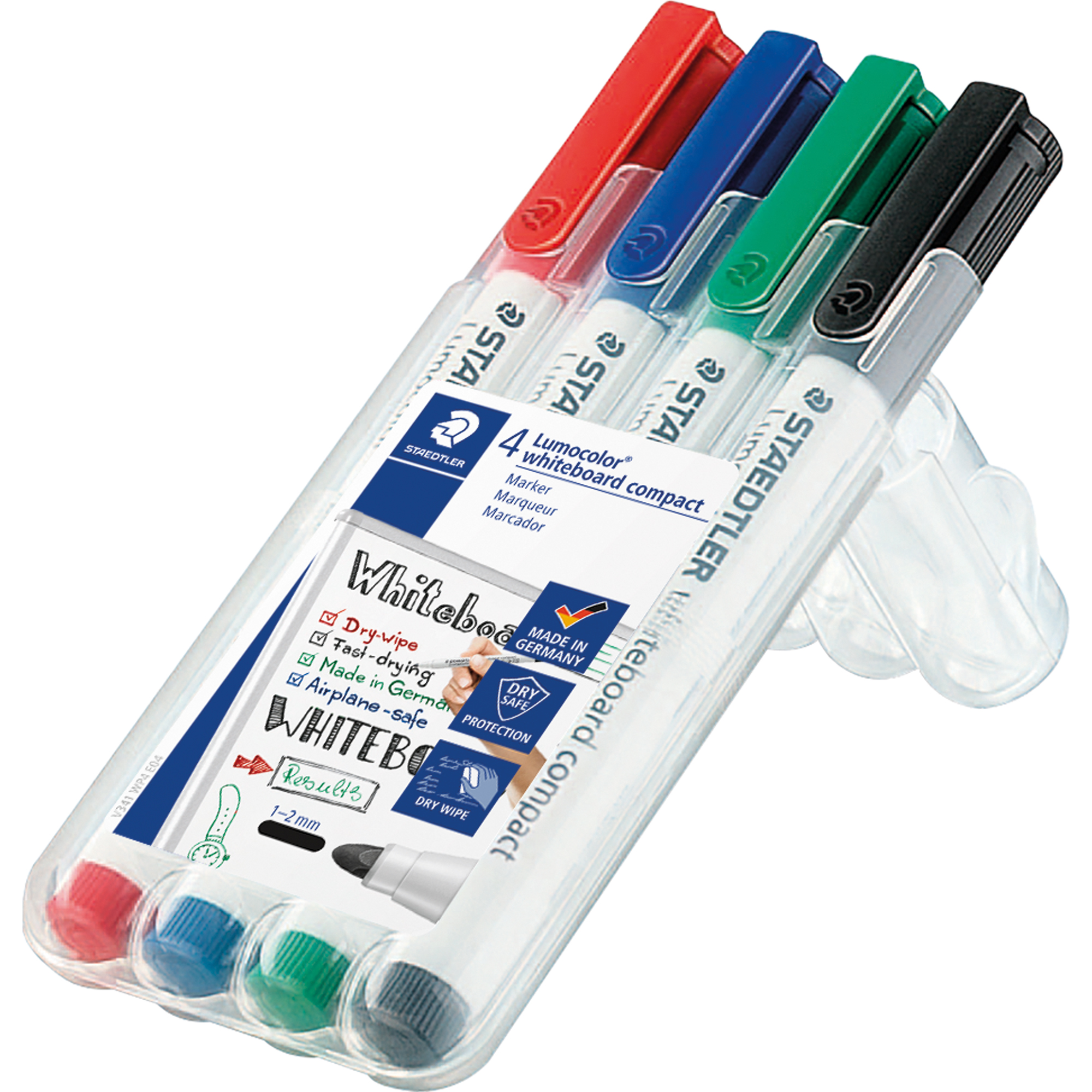 STAEDTLER® Whiteboardmarker Lumocolor® compact 341 4 St./Pck. rot, blau, grün, schwarz