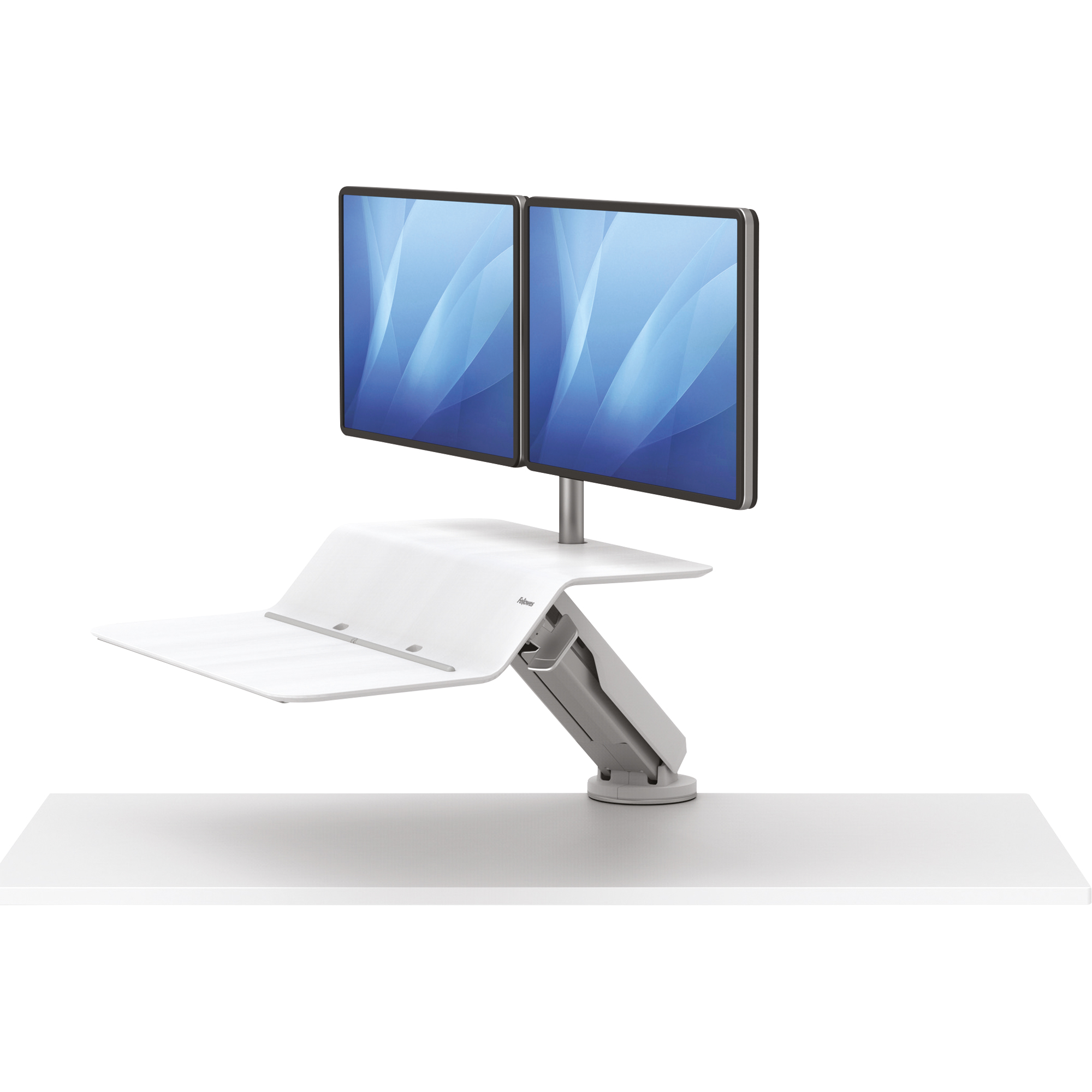 Fellowes® Sitz-Steh-Arbeitsplatz Lotus™ RT für 2 Monitore weiß