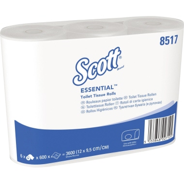 Scott® Toilettenpapier Essential 2-lagig weiß 6er Pack