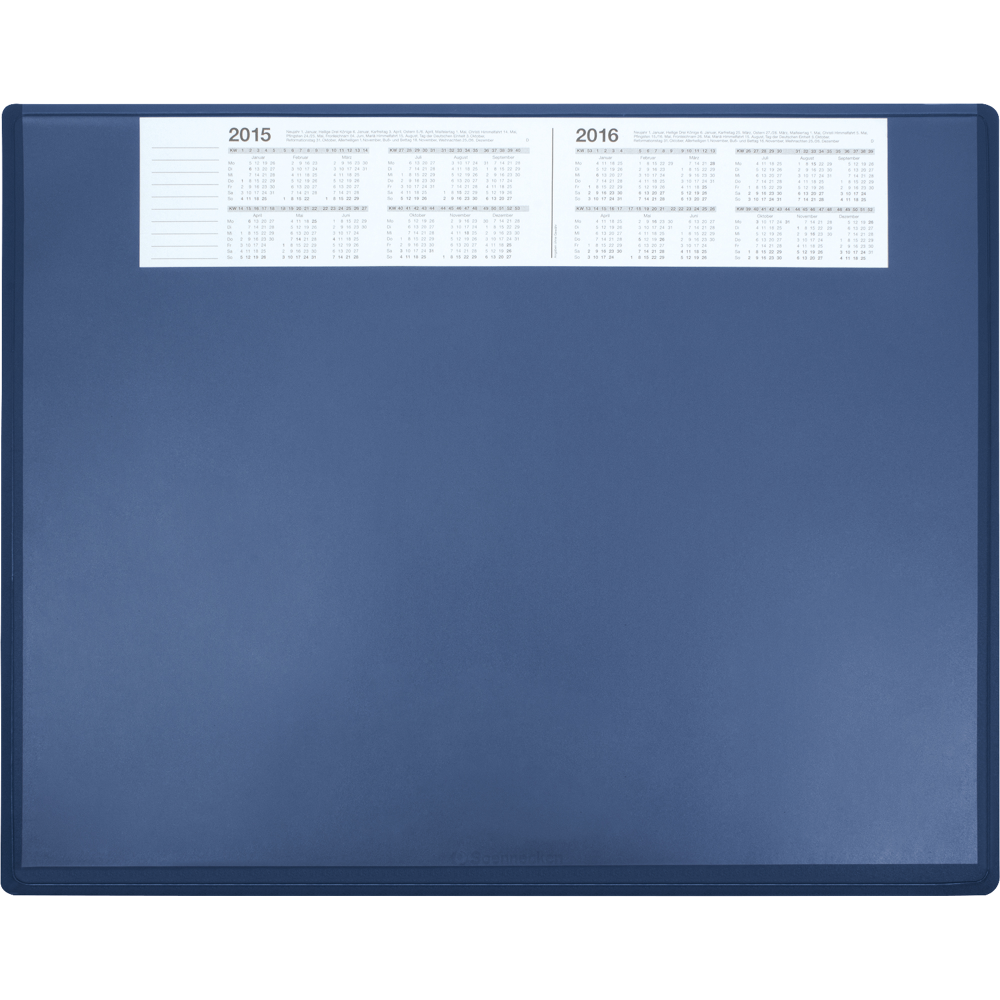 Soennecken Schreibunterlage 63 x 50 cm mit Kalender blau