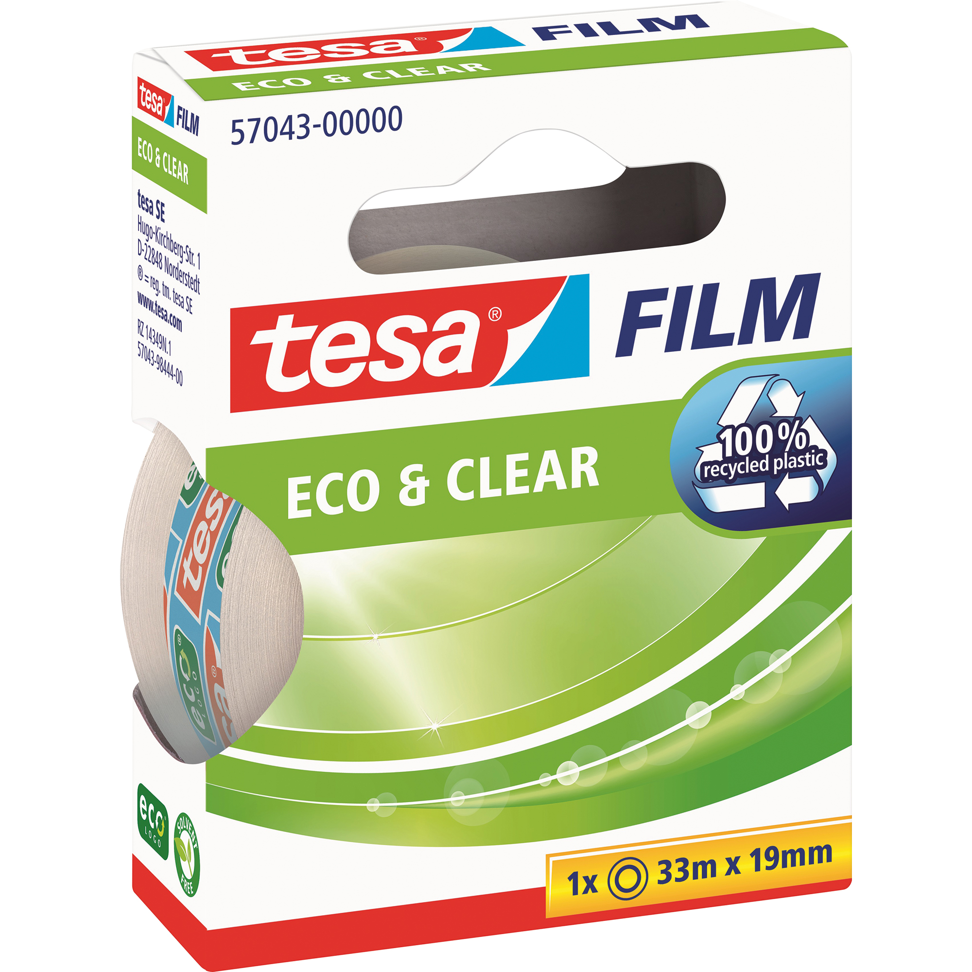 tesa® Klebefilm tesafilm® Eco & Clear 19 mm x 33 m (B x L)