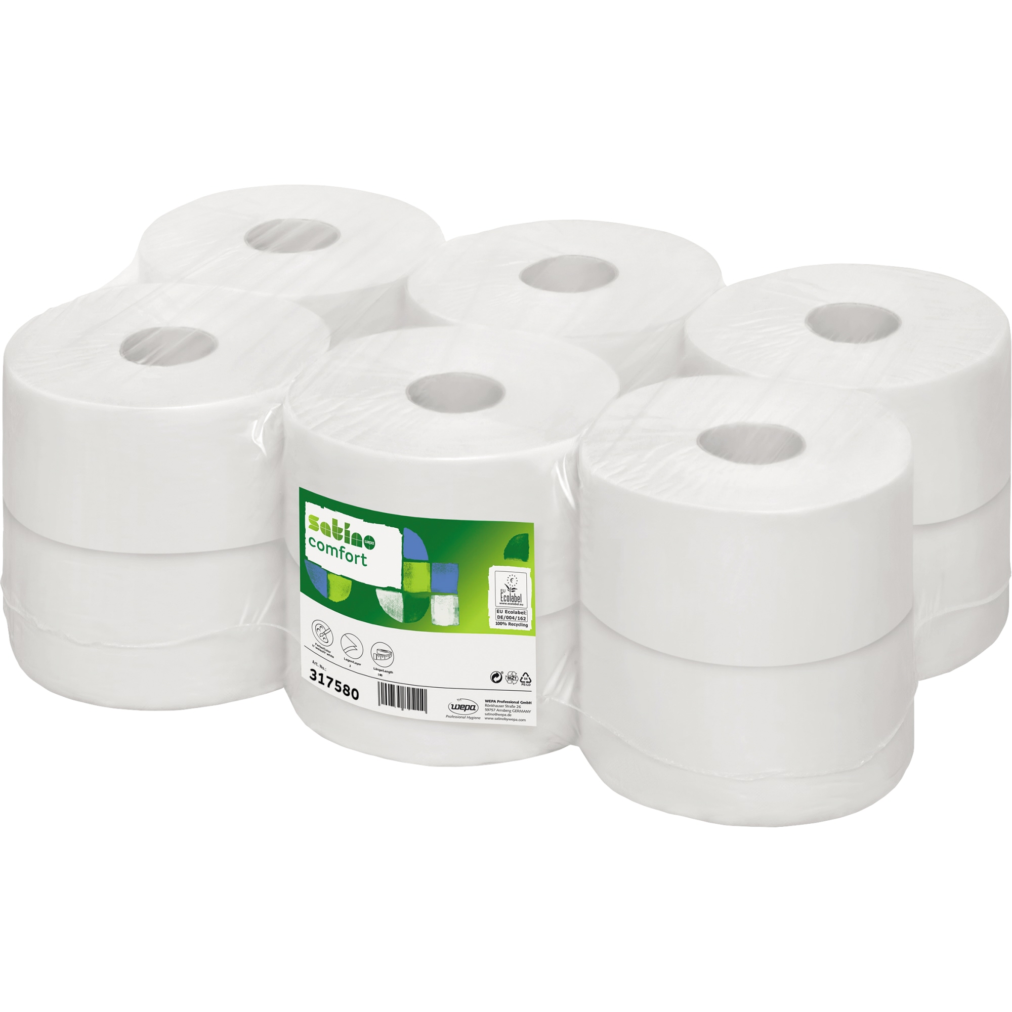 Sationo Toilettenpapier Comfort Recycling 2-lagig 12er Pack